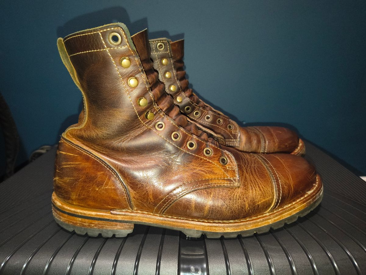 Photo by Malikian23 on April 3, 2026 of the Truman Upland Boot in Seidel Tobacco Snakebite.