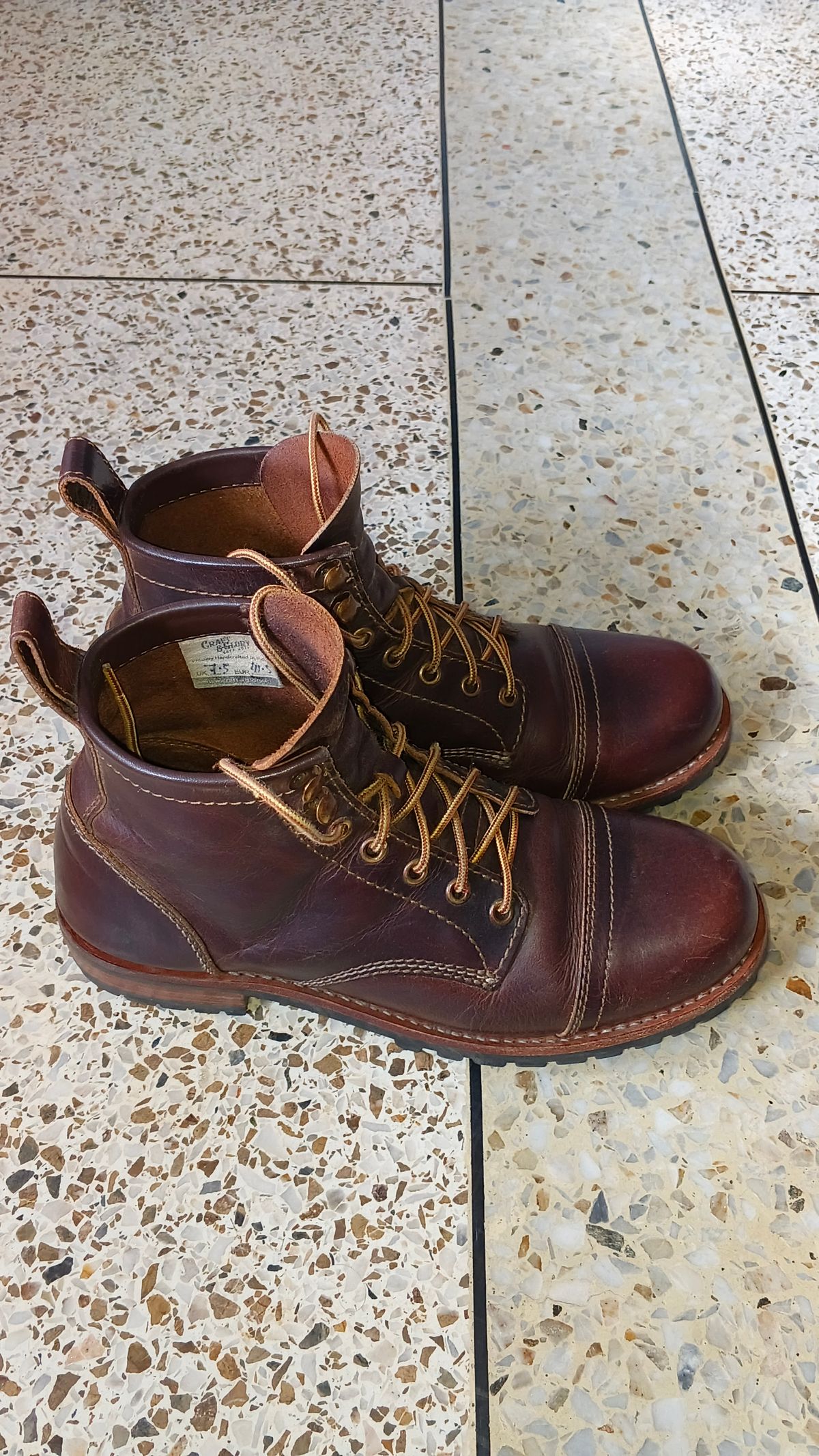 Photo by JoALE555 on June 16, 2026 of the Craft & Glory Ranger Boots in Craft & Glory / Full Grain Water Buffalo - Vintage Brown.