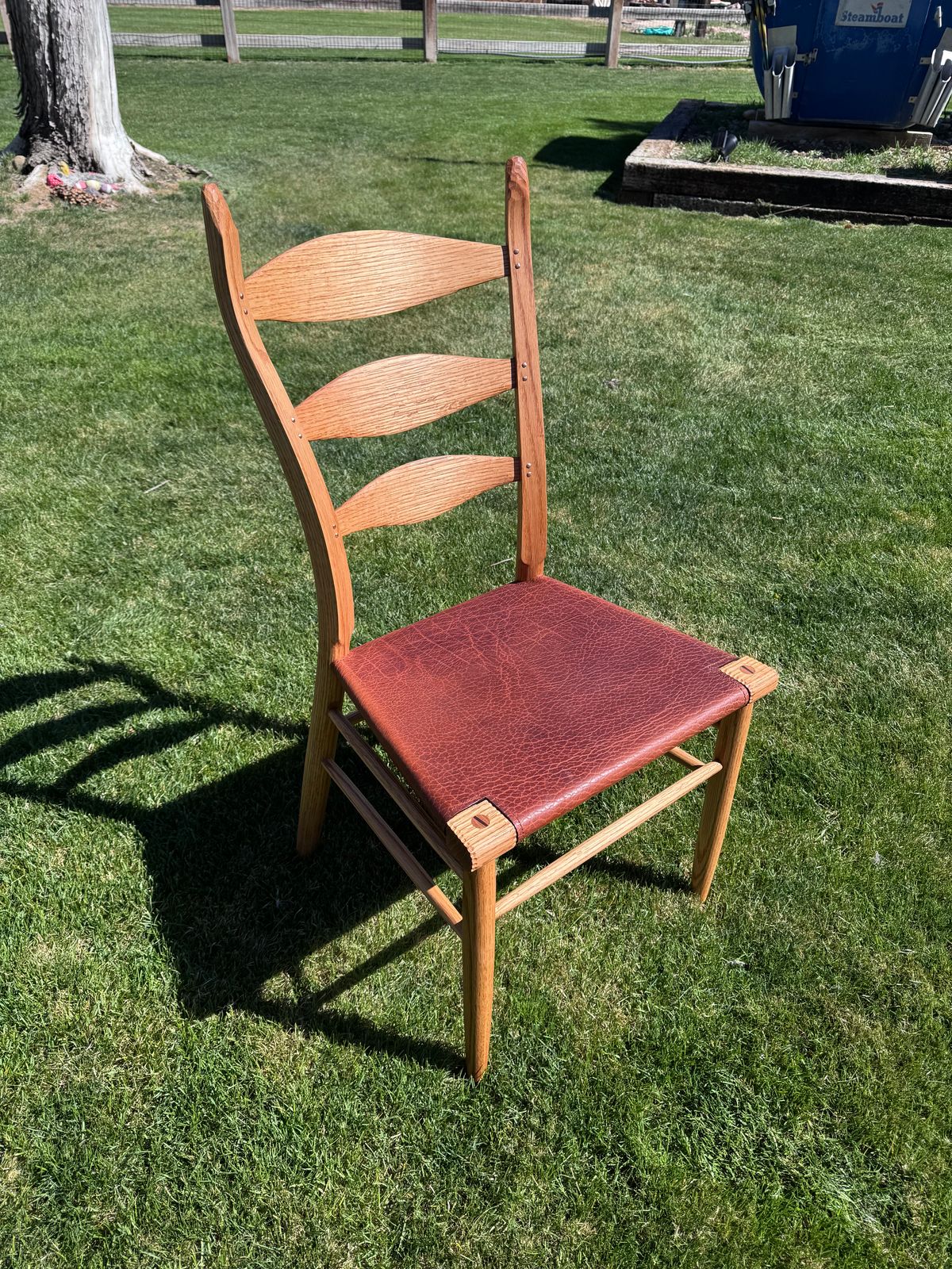 Photo by ColoradoSean on May 2, 2026 of the Self-Made Ladderback chair in Shrunken American Bison.