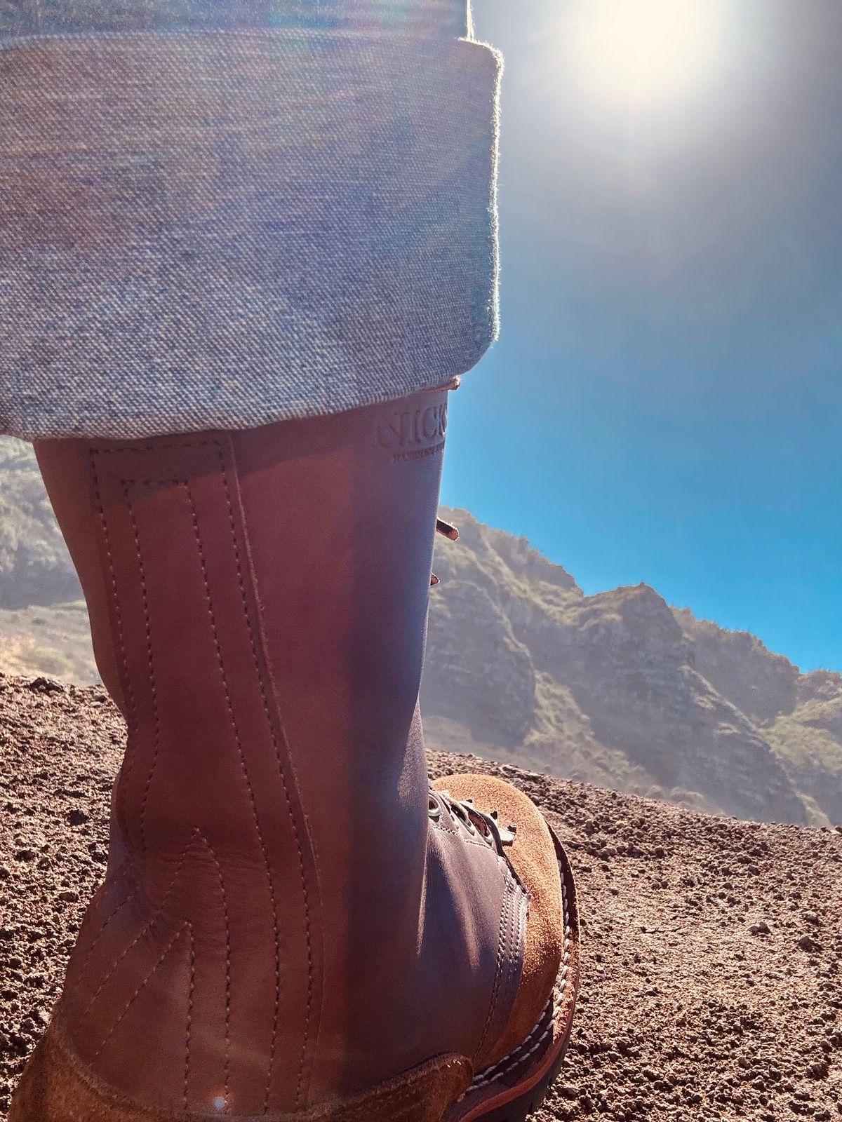 Photo by Apprehensivebootbuyer on November 1, 2024 of the Nicks BuilderPro in Seidel 1964 Brown Roughout & Seidel 1964 Brown.