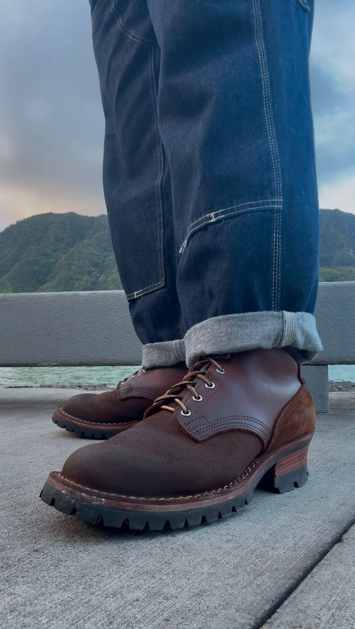 Photo by Apprehensivebootbuyer on October 1, 2025 of the Nicks BuilderPro in Seidel 1964 Brown Roughout & Seidel 1964 Brown.