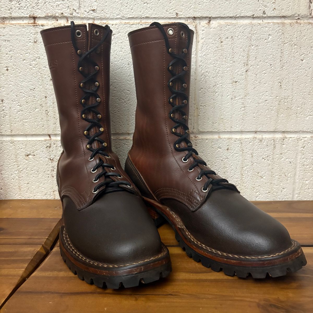 Photo by Apprehensivebootbuyer on January 15, 2026 of the Nicks BuilderPro in Seidel 1964 Brown Roughout & Seidel 1964 Brown.