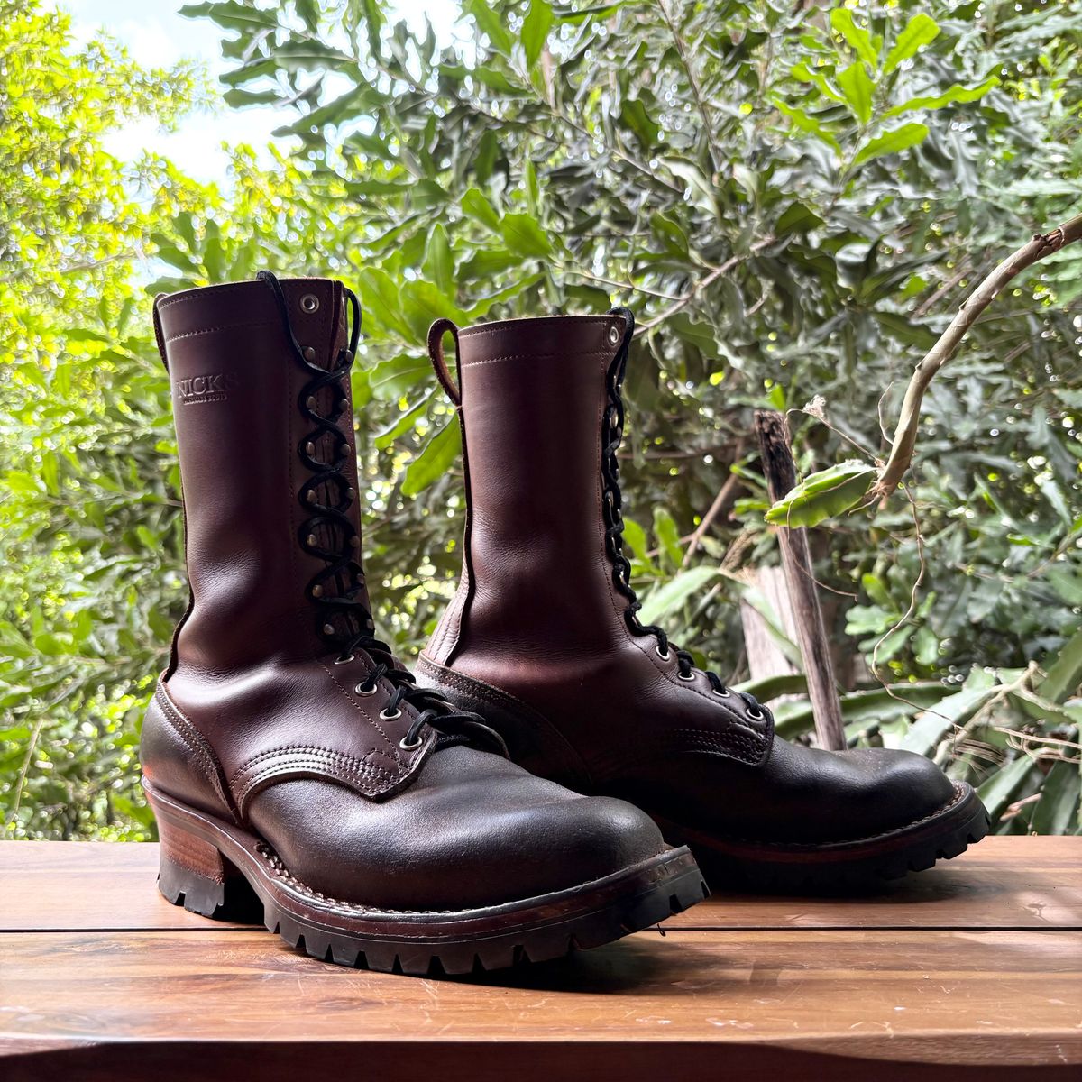Photo by Apprehensivebootbuyer on February 28, 2026 of the Nicks BuilderPro in Seidel 1964 Brown Roughout & Seidel 1964 Brown.