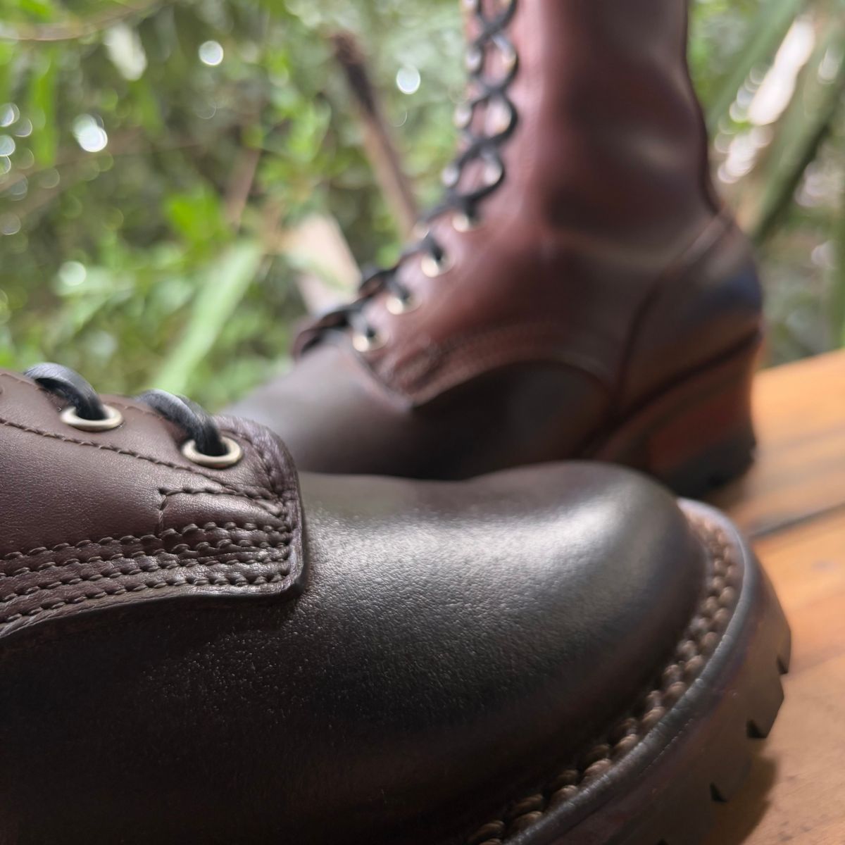 Photo by Apprehensivebootbuyer on March 12, 2026 of the Nicks BuilderPro in Seidel 1964 Brown Roughout & Seidel 1964 Brown.