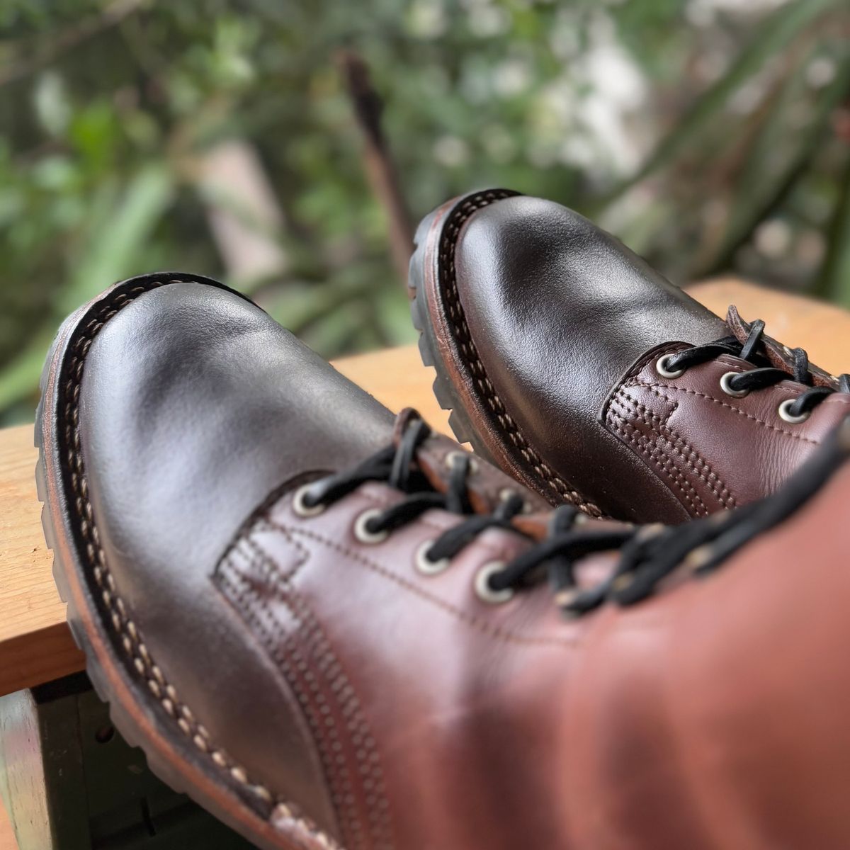 Photo by Apprehensivebootbuyer on March 12, 2026 of the Nicks BuilderPro in Seidel 1964 Brown Roughout & Seidel 1964 Brown.