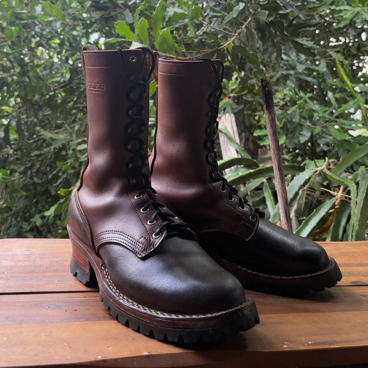 Photo by Apprehensivebootbuyer on March 12, 2026 of the Nicks BuilderPro in Seidel 1964 Brown Roughout & Seidel 1964 Brown.