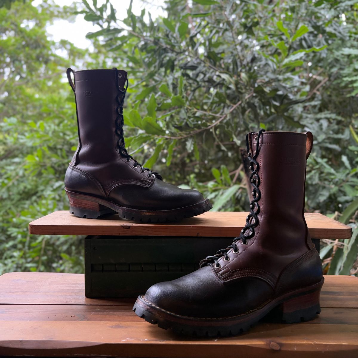 Photo by Apprehensivebootbuyer on March 12, 2026 of the Nicks BuilderPro in Seidel 1964 Brown Roughout & Seidel 1964 Brown.