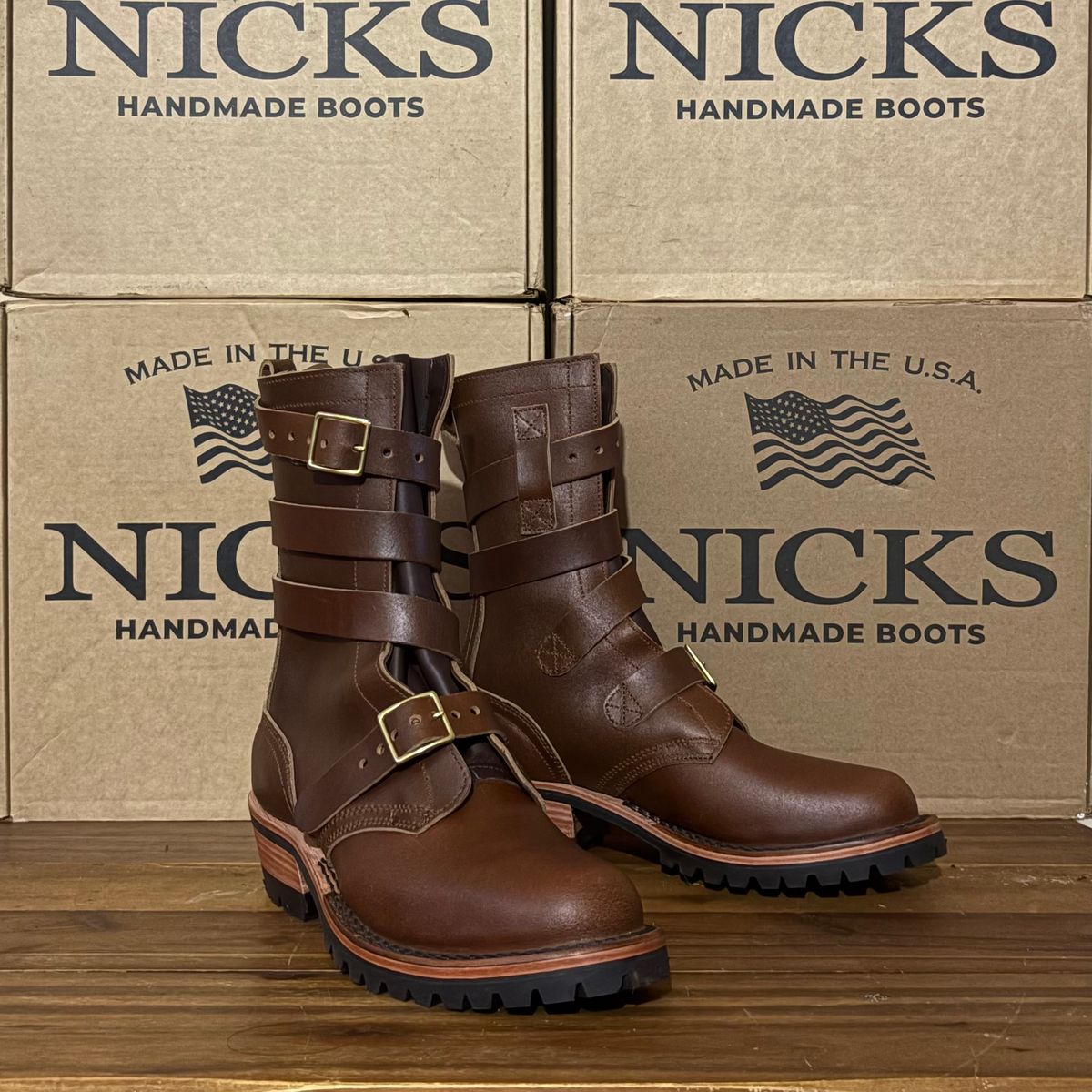 Photo by Apprehensivebootbuyer on June 9, 2026 of the Nicks TankerPro in Horween Ember Waxed Flesh.