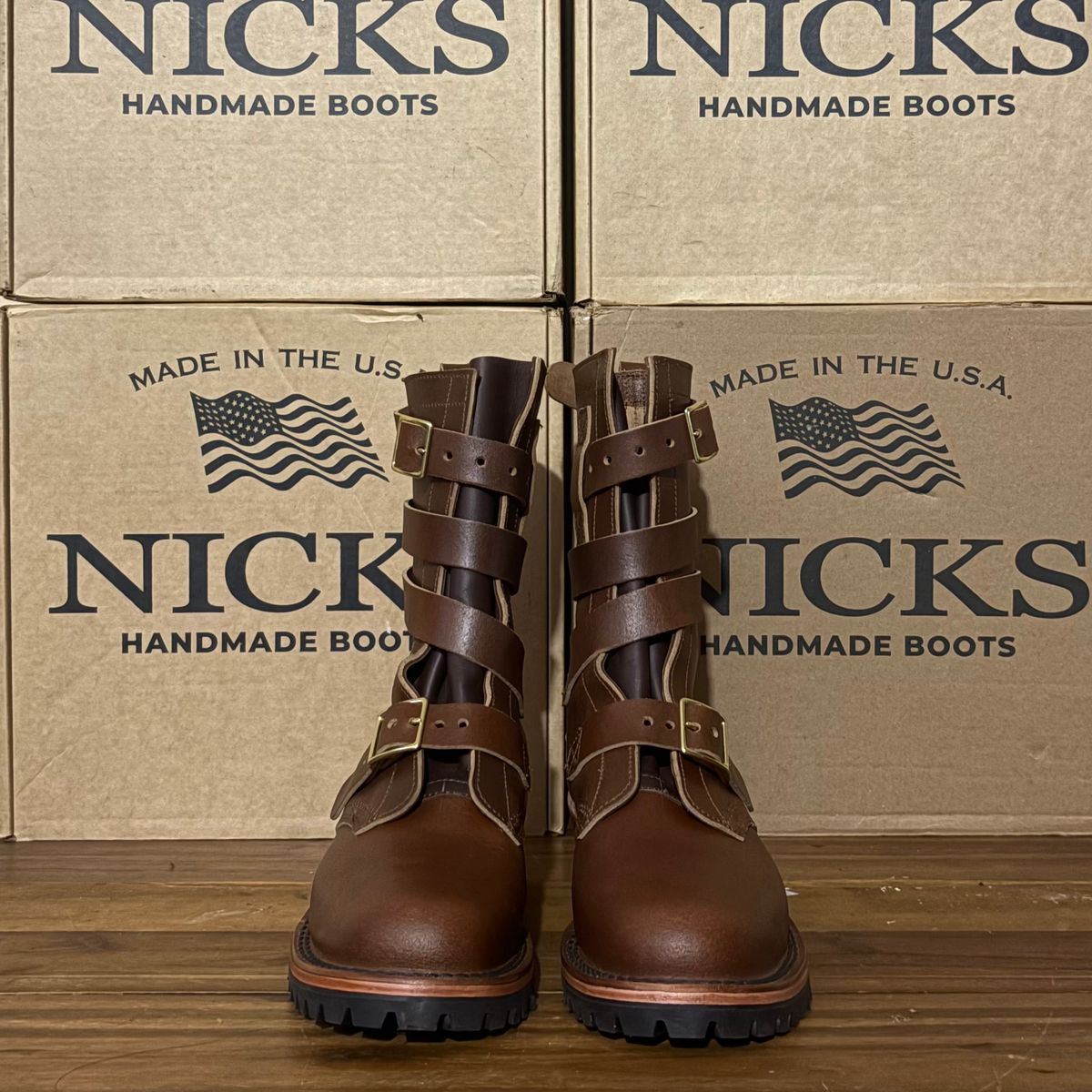 Photo by Apprehensivebootbuyer on June 9, 2026 of the Nicks TankerPro in Horween Ember Waxed Flesh.