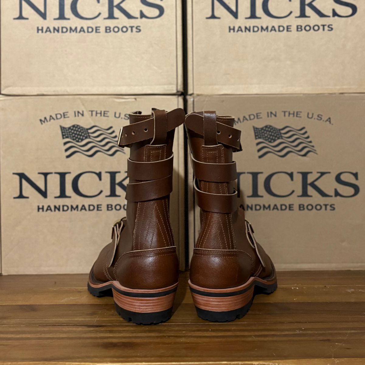 Photo by Apprehensivebootbuyer on June 9, 2026 of the Nicks TankerPro in Horween Ember Waxed Flesh.