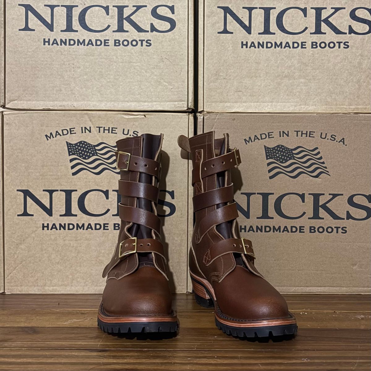Photo by Apprehensivebootbuyer on June 9, 2026 of the Nicks TankerPro in Horween Ember Waxed Flesh.