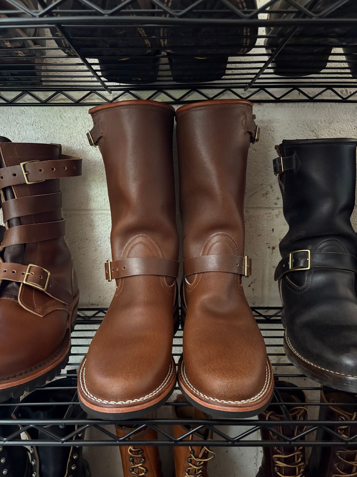 Photo by Apprehensivebootbuyer on June 21, 2026 of the Nicks StationMaster in Horween Ember Waxed Flesh.