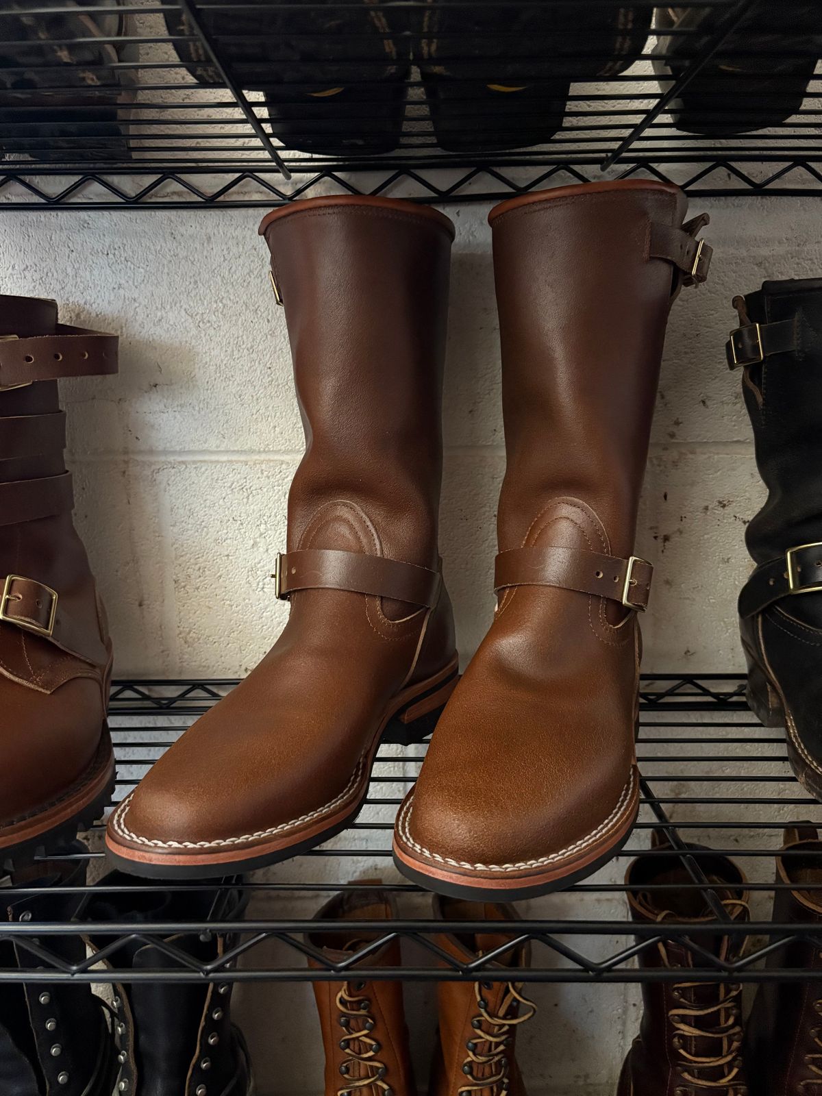 Photo by Apprehensivebootbuyer on June 21, 2026 of the Nicks StationMaster in Horween Ember Waxed Flesh.