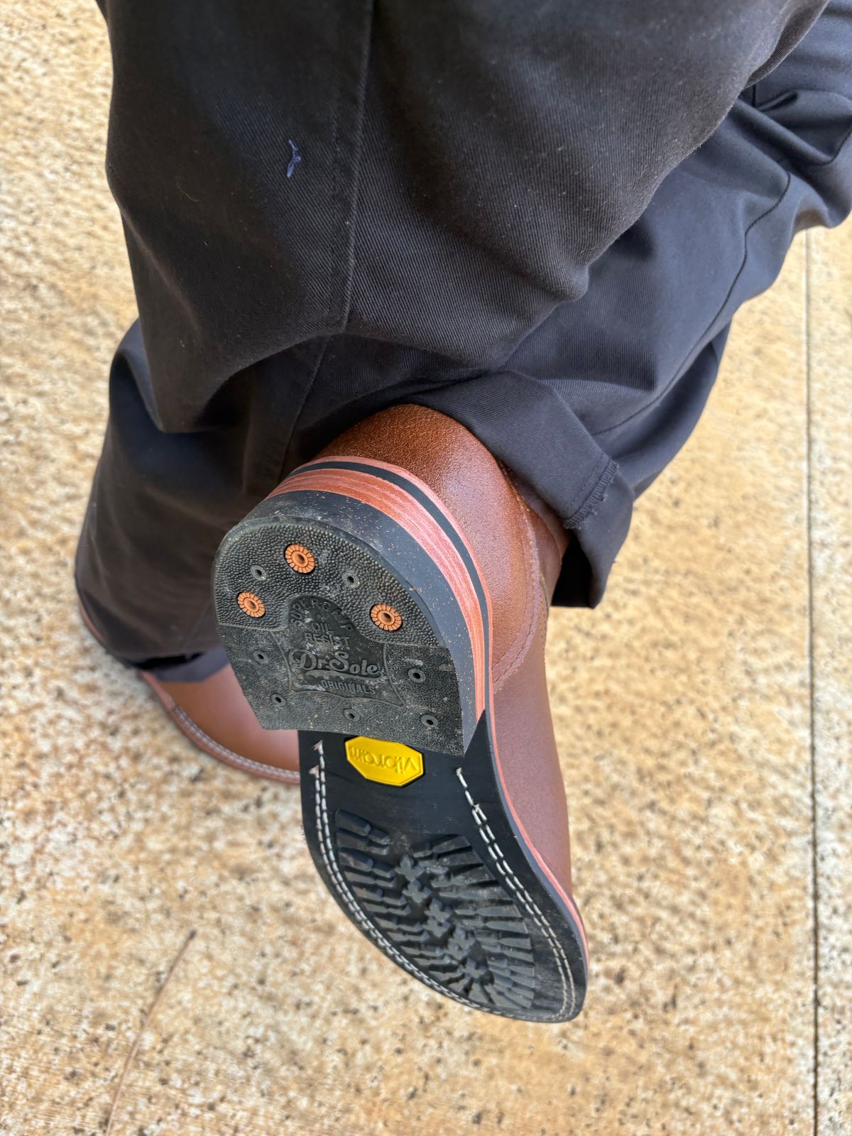 Photo by Apprehensivebootbuyer on June 21, 2026 of the Nicks StationMaster in Horween Ember Waxed Flesh.