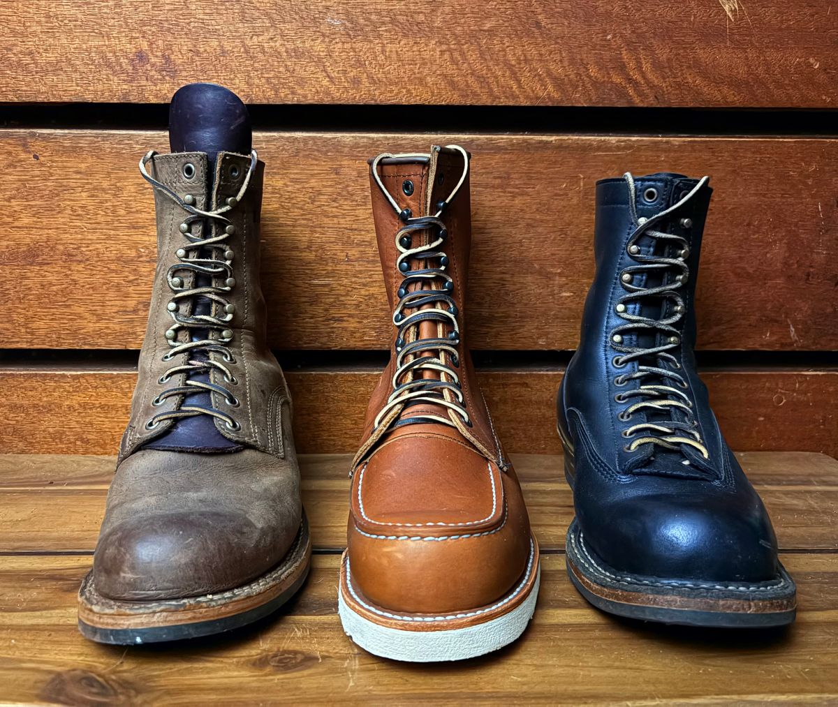 Photo by Apprehensivebootbuyer on August 31, 2025 of the Red Wing 10877 in S.B. Foot Oro-Iginal.