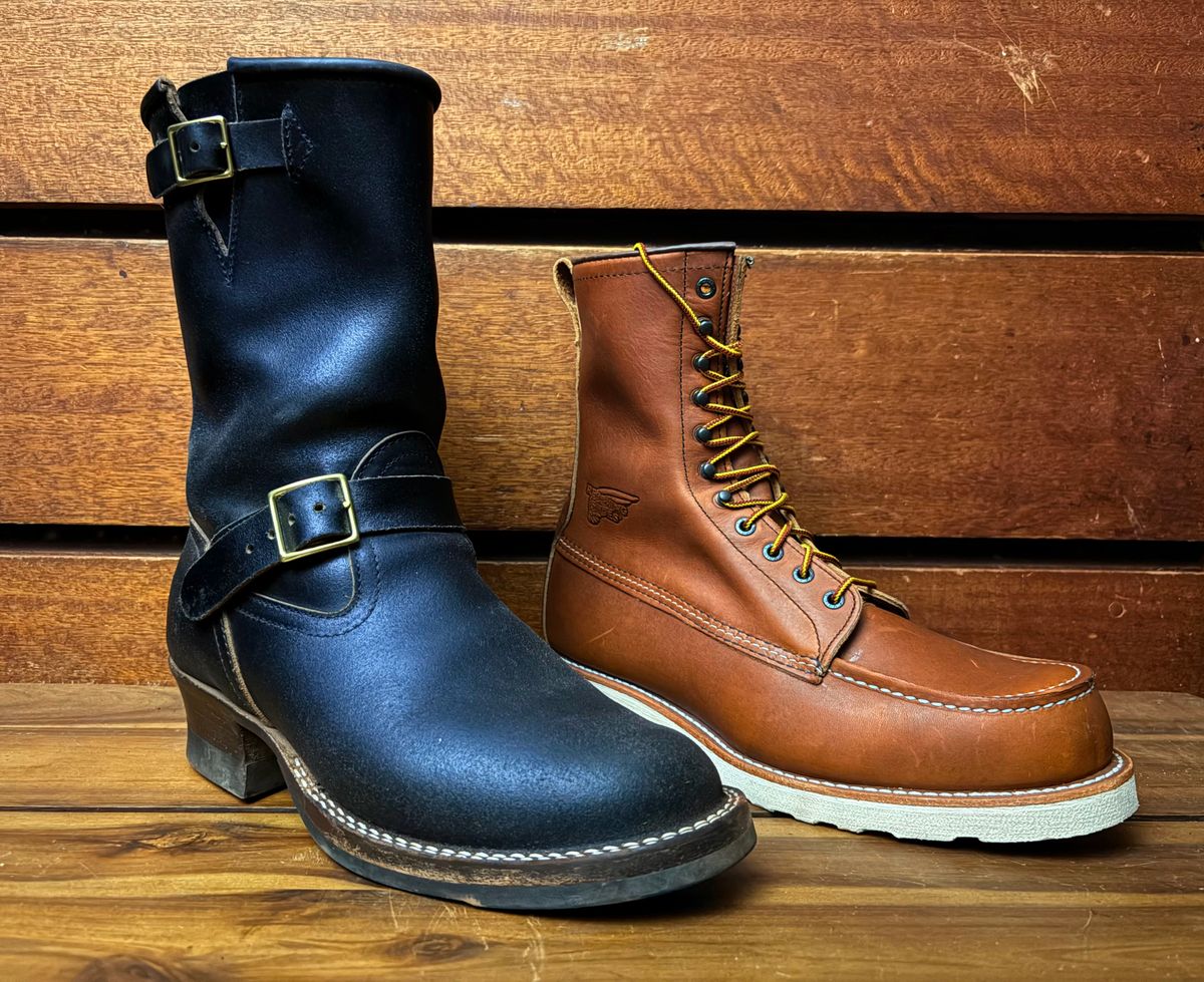Photo by Apprehensivebootbuyer on August 31, 2025 of the Red Wing 10877 in S.B. Foot Oro-Iginal.
