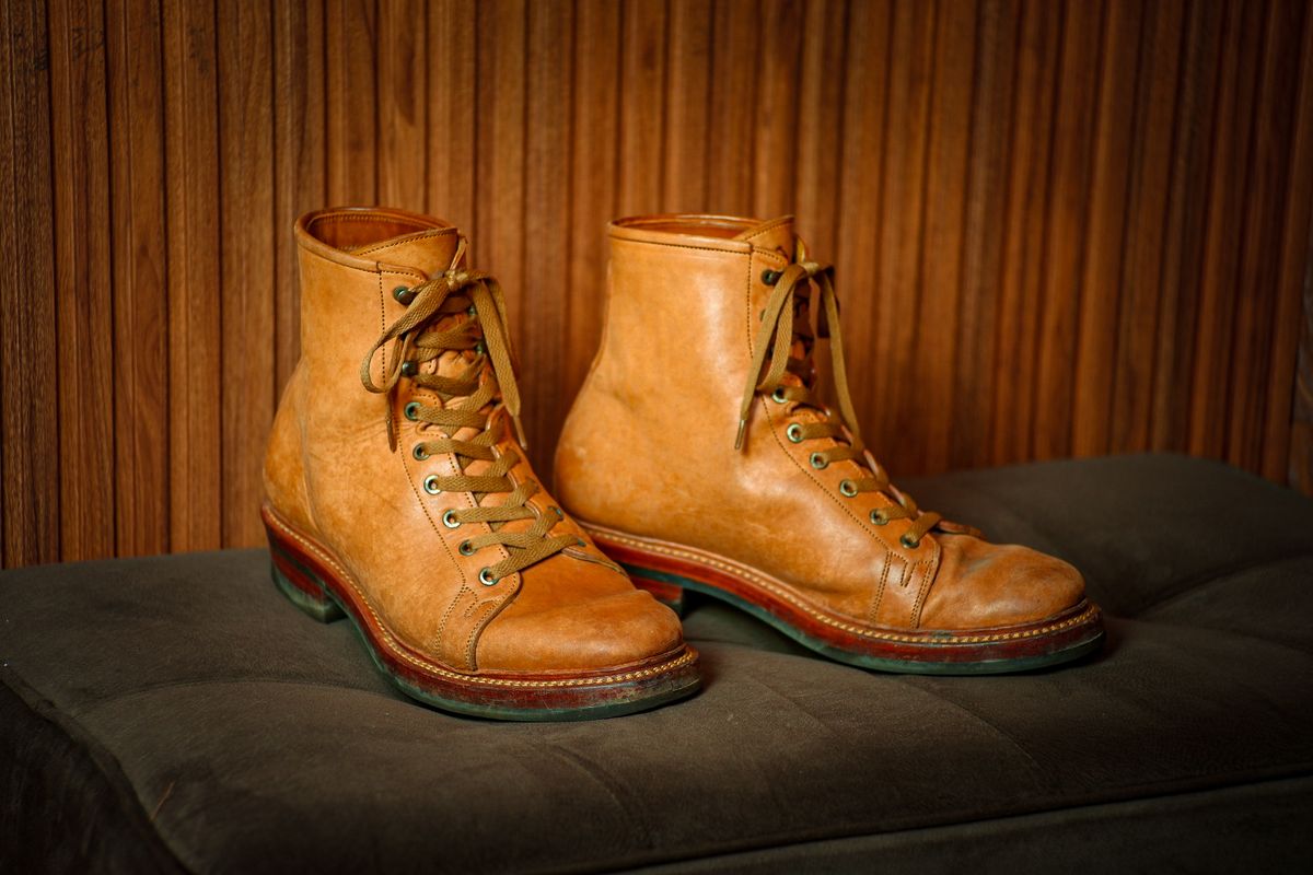 Photo by dhio on April 3, 2026 of the Mora Son Shoes Gelada in Maryam Natural Horsebutt.