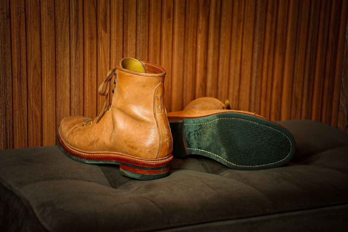 Photo by dhio on April 3, 2026 of the Mora Son Shoes Gelada in Maryam Natural Horsebutt.