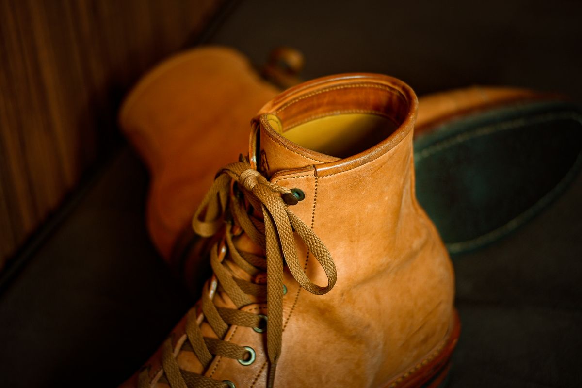 Photo by dhio on April 3, 2026 of the Mora Son Shoes Gelada in Maryam Natural Horsebutt.