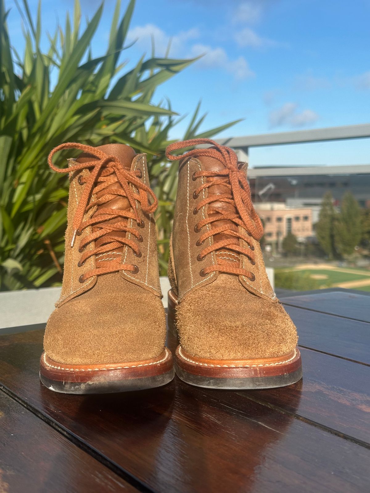Photo by mynameisntkt on October 5, 2025 of the John Lofgren M-43 Service Shoes in Horween Natural Chromexcel Roughout.