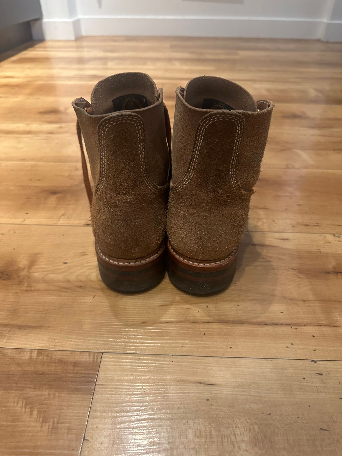 Photo by mynameisntkt on November 6, 2025 of the John Lofgren M-43 Service Shoes in Horween Natural Chromexcel Roughout.