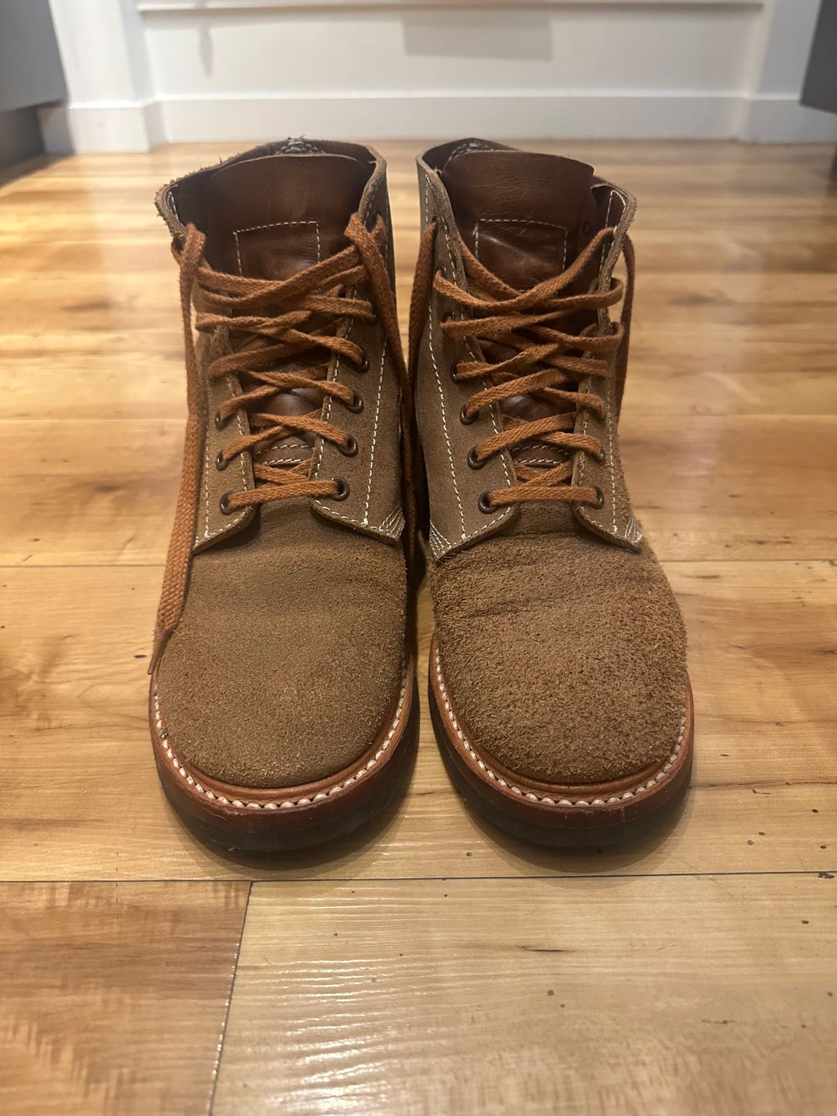 Photo by mynameisntkt on November 6, 2025 of the John Lofgren M-43 Service Shoes in Horween Natural Chromexcel Roughout.