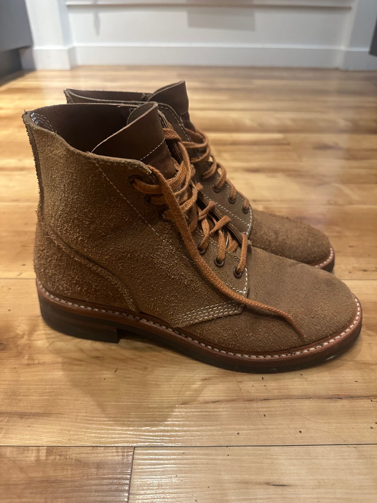 Photo by mynameisntkt on November 6, 2025 of the John Lofgren M-43 Service Shoes in Horween Natural Chromexcel Roughout.