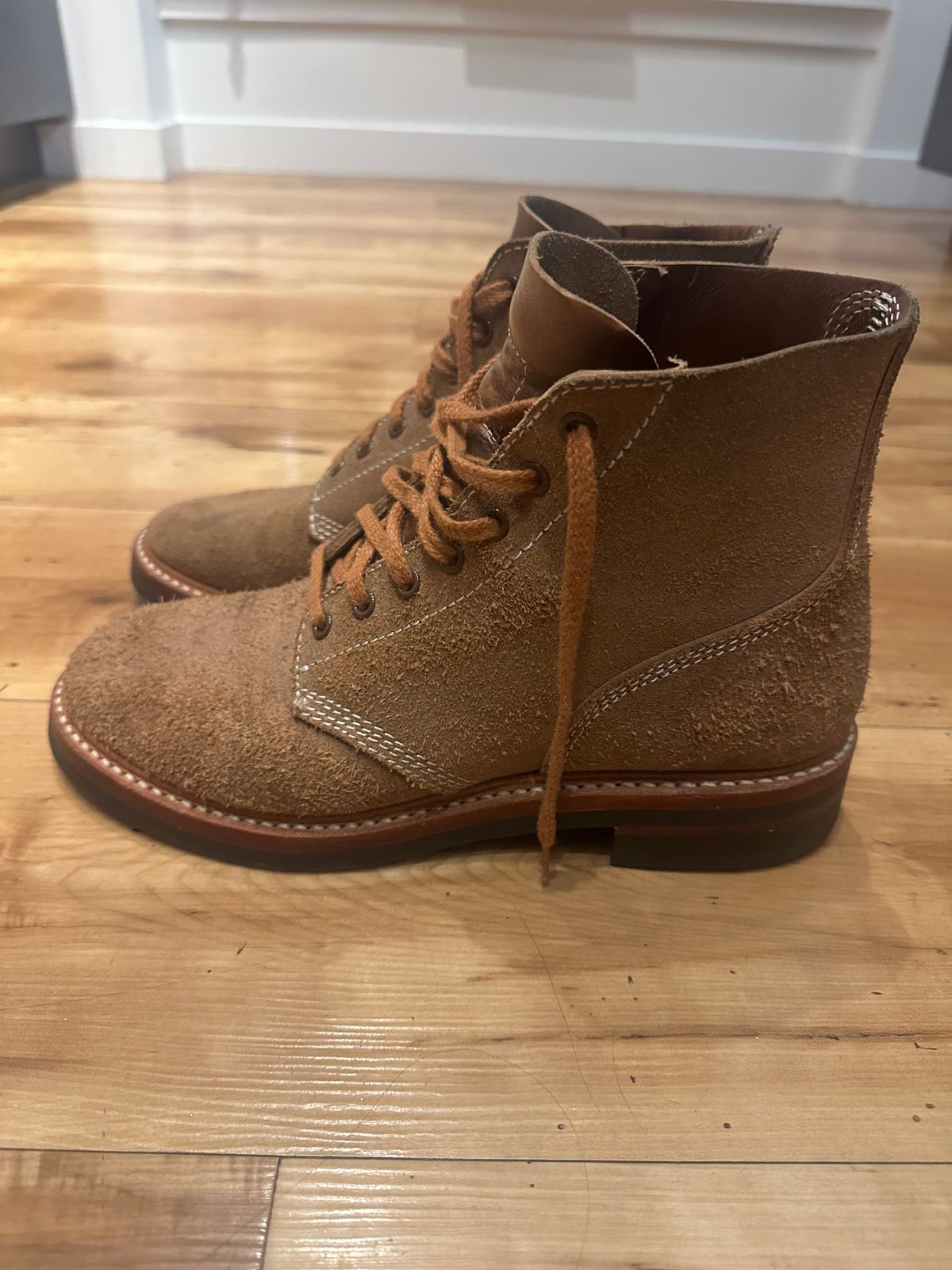 Photo by mynameisntkt on November 6, 2025 of the John Lofgren M-43 Service Shoes in Horween Natural Chromexcel Roughout.