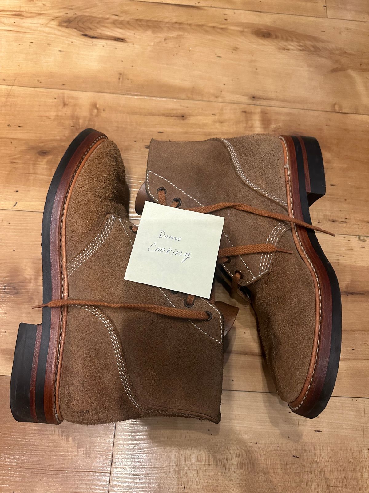 Photo by mynameisntkt on November 6, 2025 of the John Lofgren M-43 Service Shoes in Horween Natural Chromexcel Roughout.