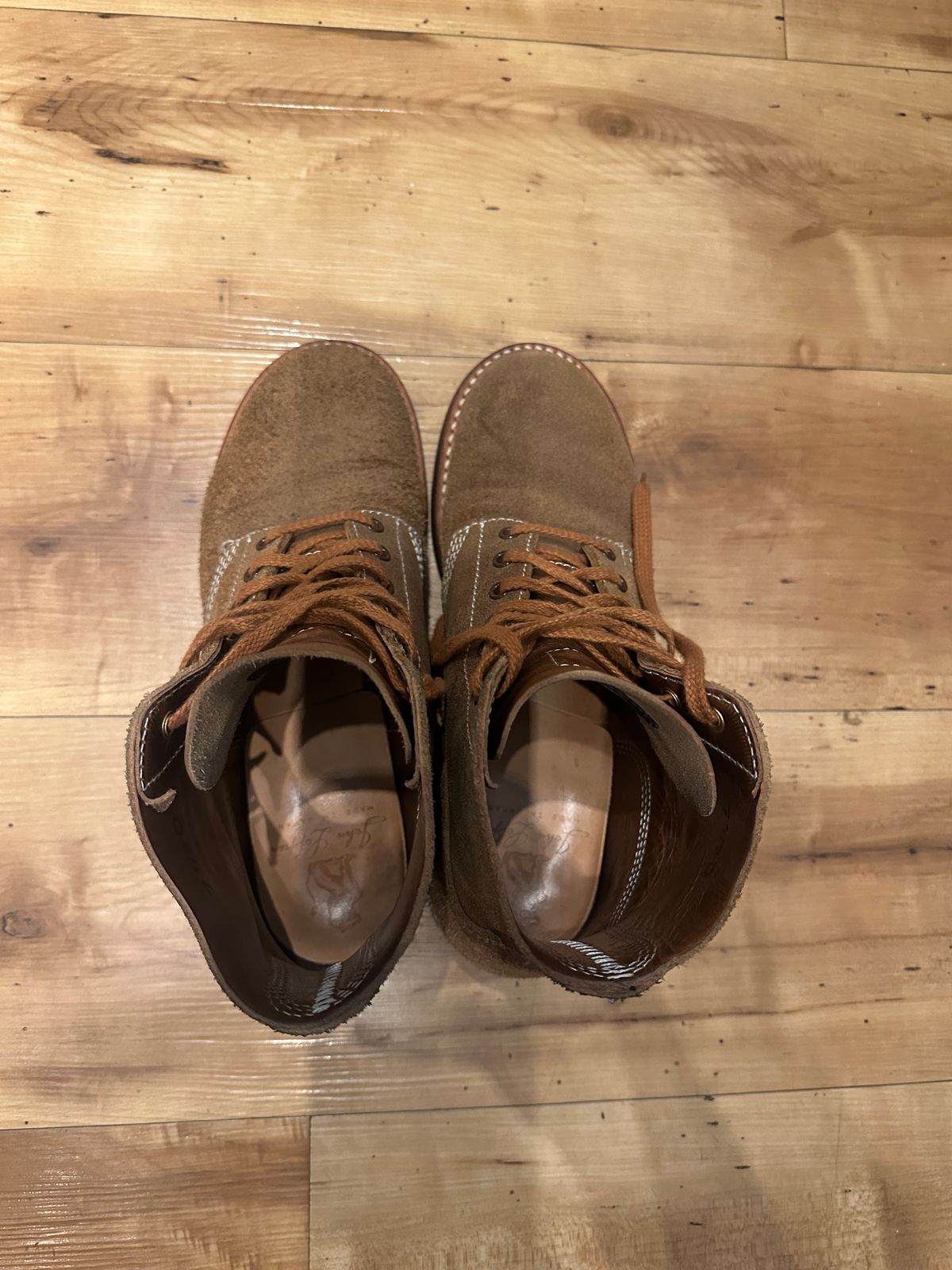 Photo by mynameisntkt on November 6, 2025 of the John Lofgren M-43 Service Shoes in Horween Natural Chromexcel Roughout.