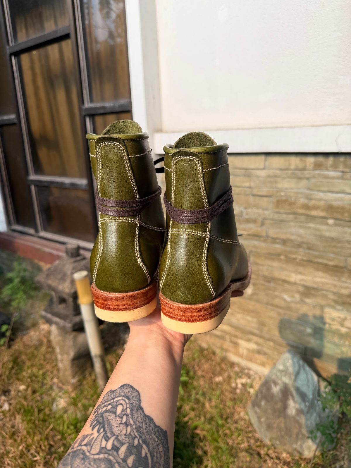 Photo by panchotolentino on March 19, 2026 of the Willie's Handmade Boots LTT V2 in Badalassi Carlo Oliva Minerva.