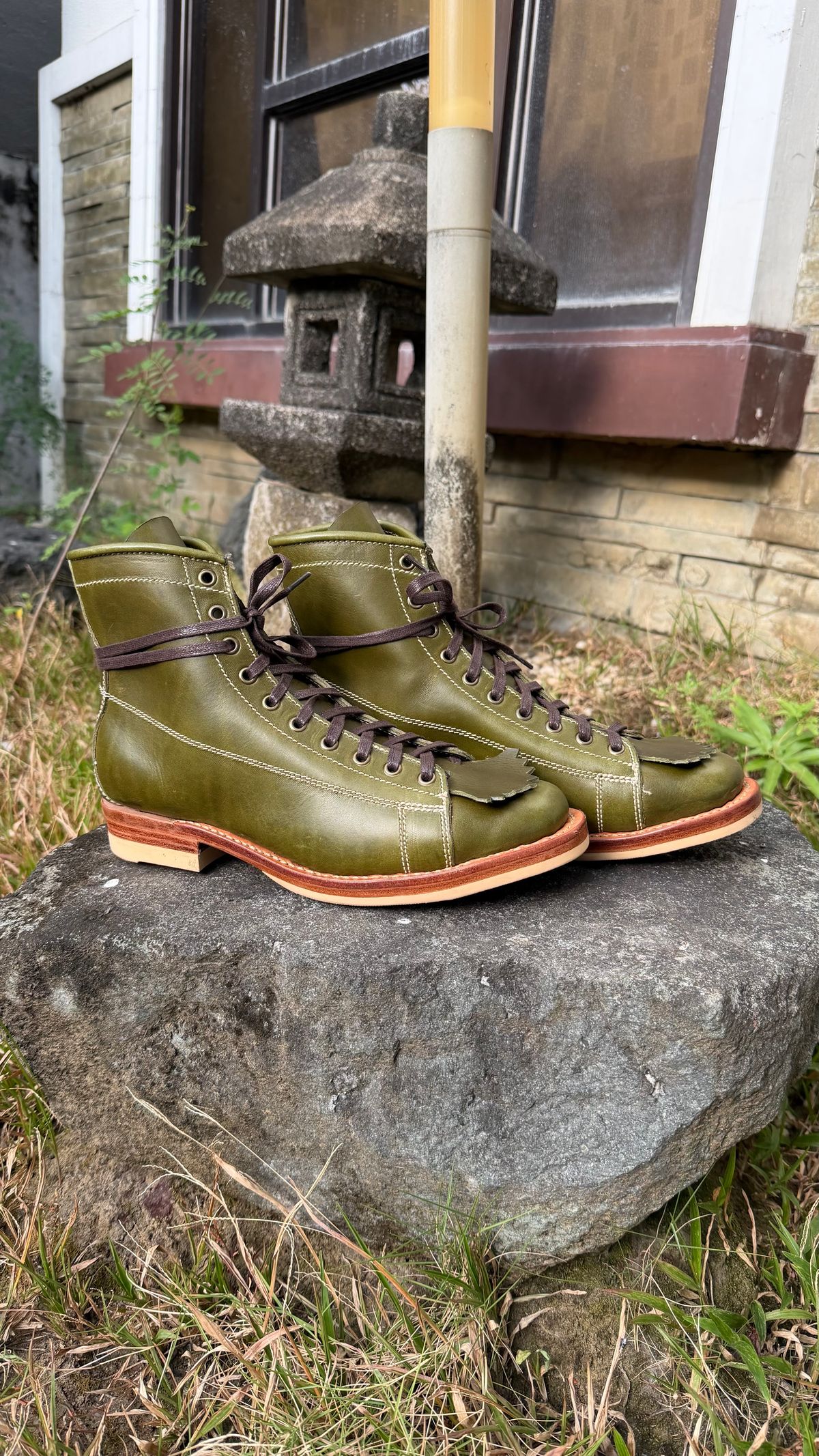 Photo by panchotolentino on March 19, 2026 of the Willie's Handmade Boots LTT V2 in Badalassi Carlo Oliva Minerva.