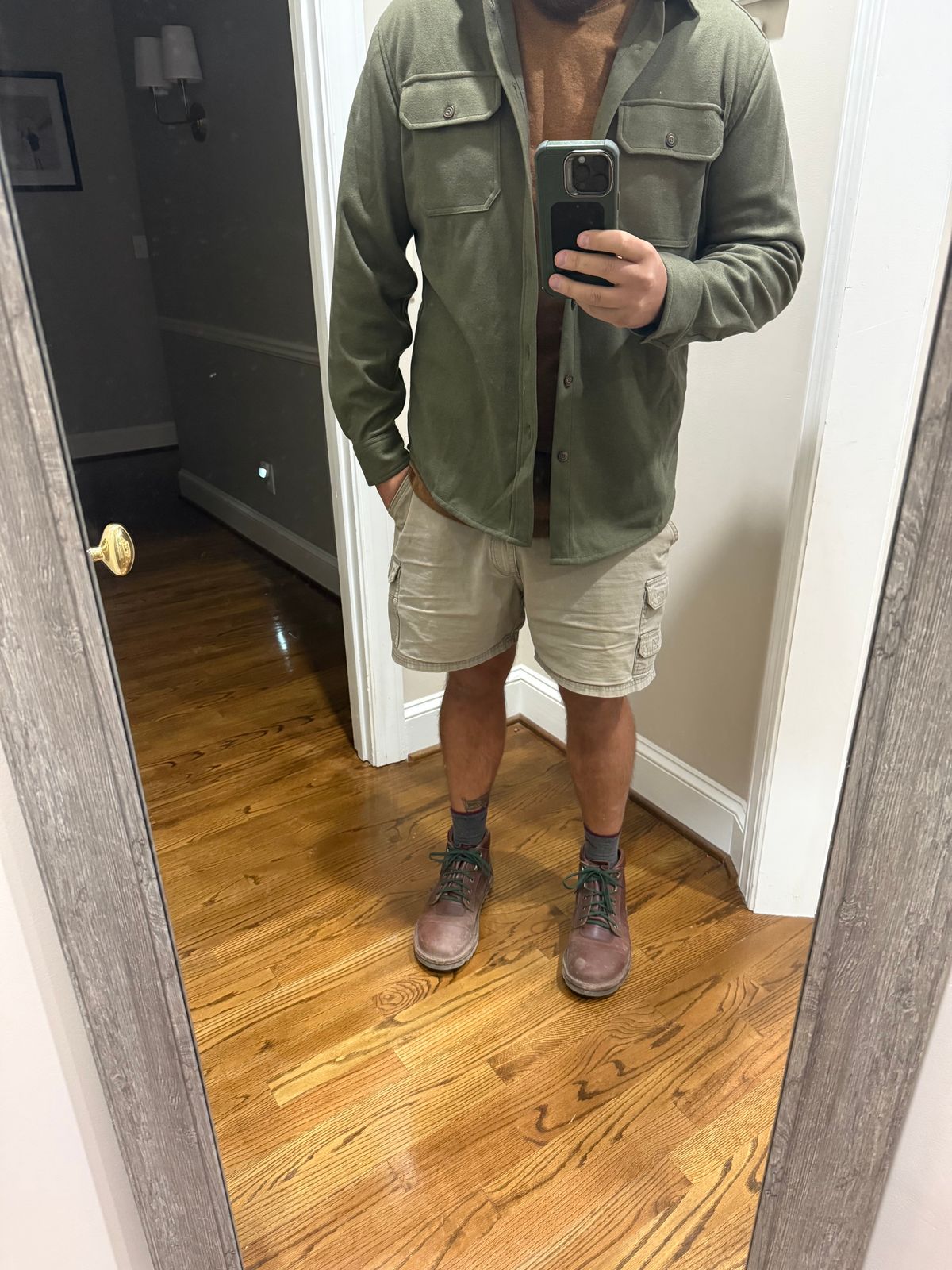 Photo by zcurtis90 on October 26, 2025 of the Jim Green African Ranger Barefoot Boot in Jim Green / Walnut Veg Retan.