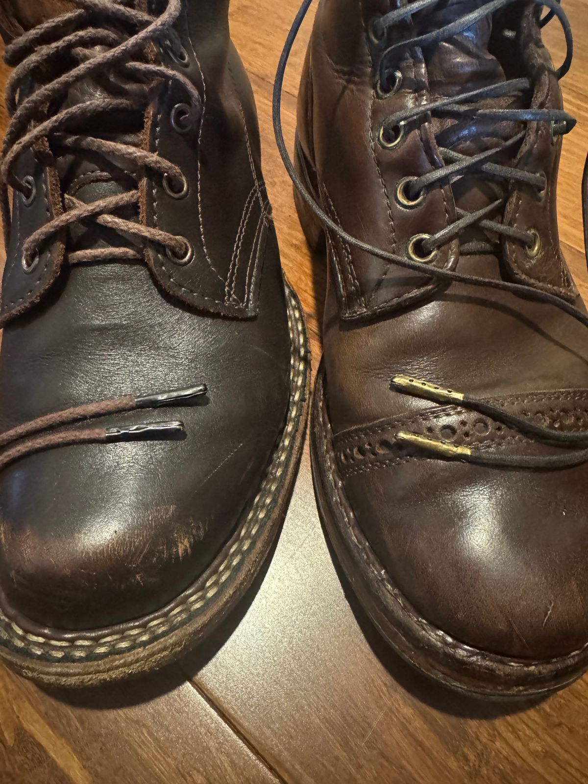 Photo by rioc45 on February 20, 2026 of the White's Bounty Hunter in Horween Brown Chromexcel Horsehide.