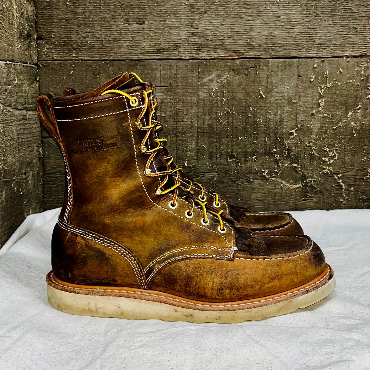 Photo by boot_loon on December 5, 2025 of the White's Perry 8" in Brown Distress.