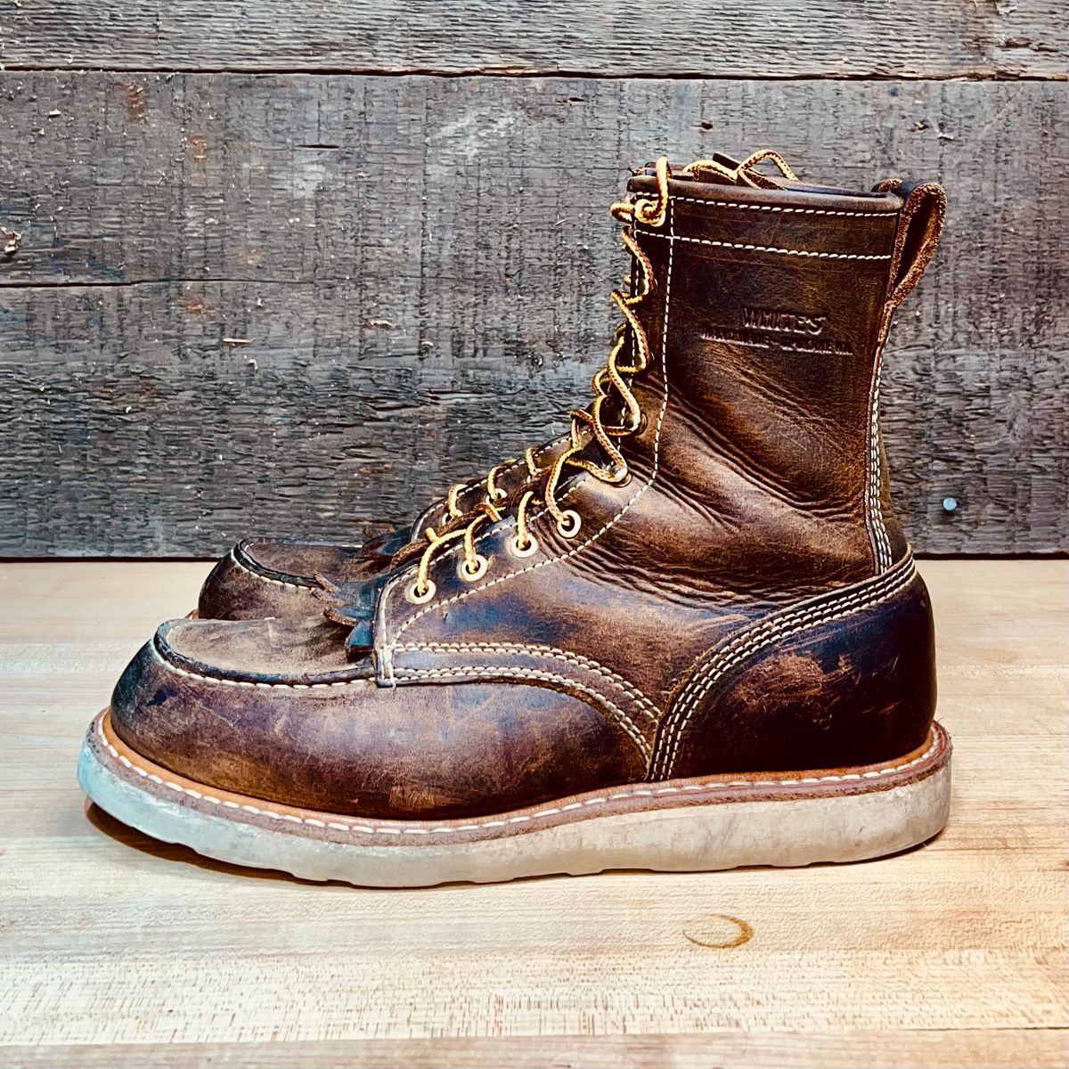 Photo by boot_loon on January 6, 2026 of the White's Perry 8" in Brown Distress.