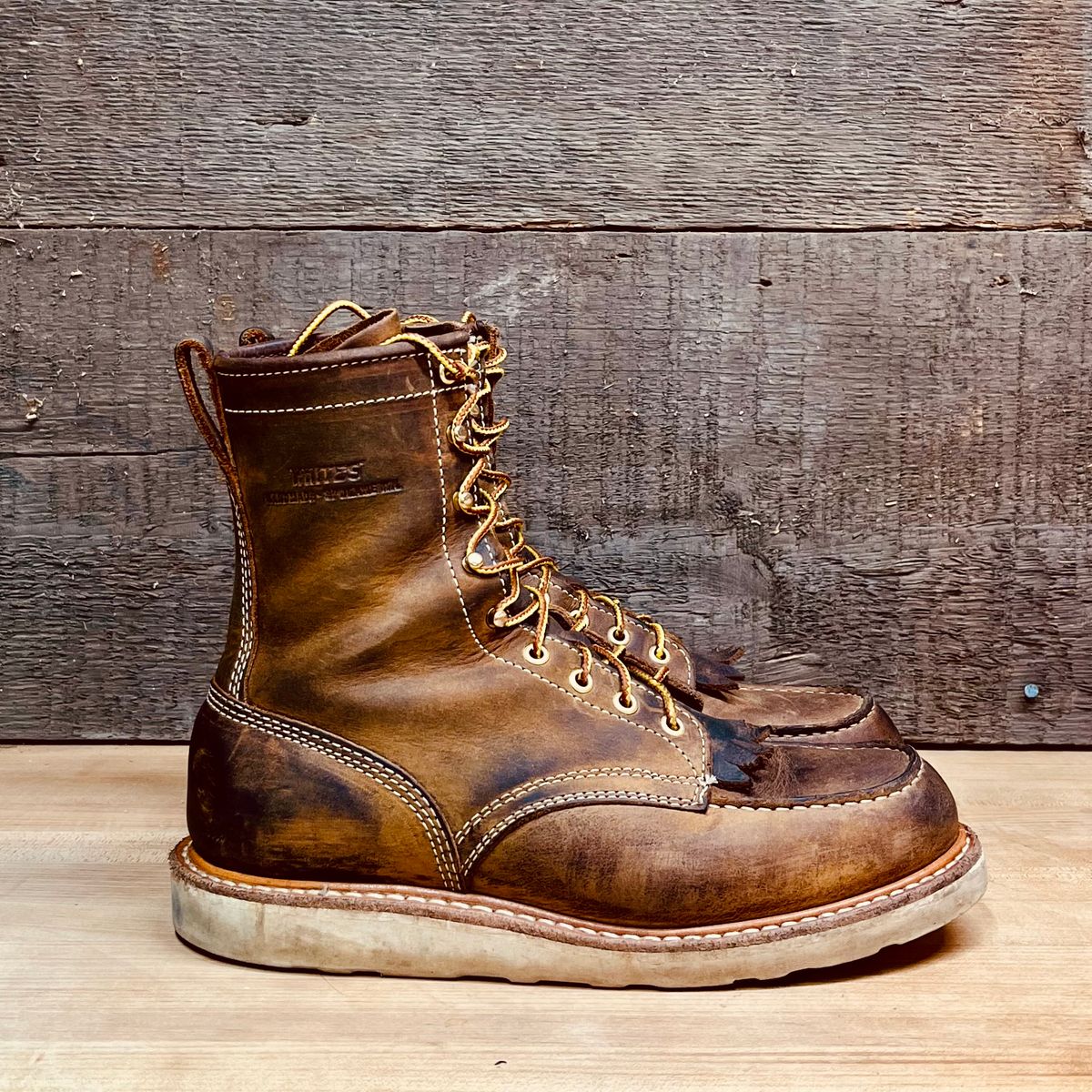 Photo by boot_loon on January 6, 2026 of the White's Perry 8" in Brown Distress.