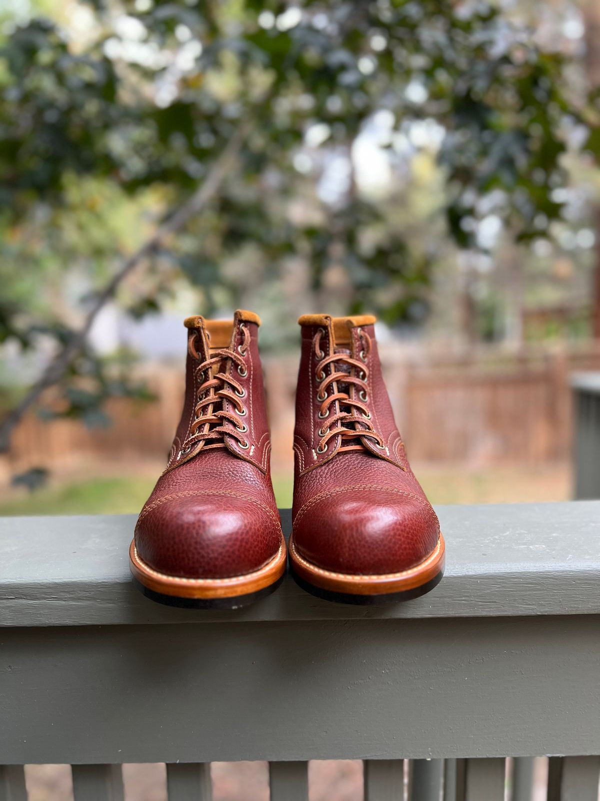 Photo by TelemarkTumalo on October 4, 2025 of the Kustom Kraft Model 1 in Kobel Russet Harness.
