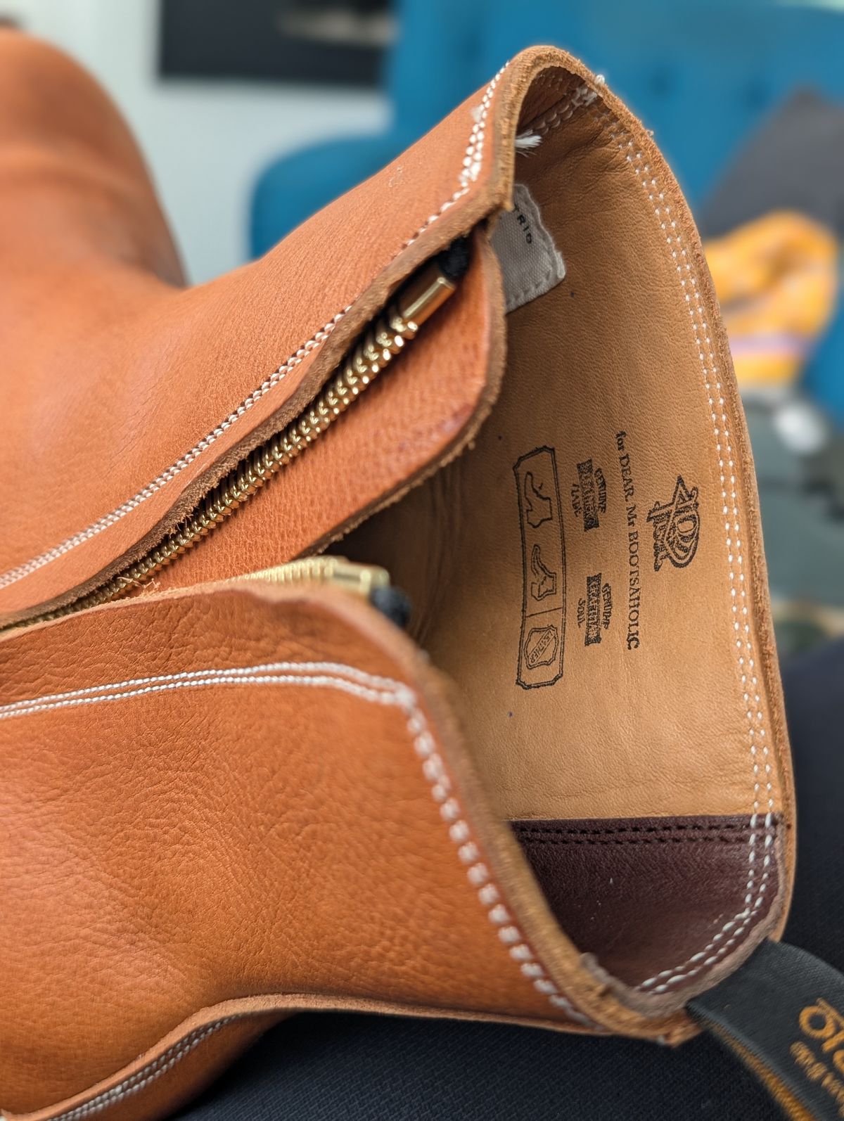 Photo by gilad on May 31, 2025 of the Rolling Dub Trio Casper Boot in Brown Vaccetta.