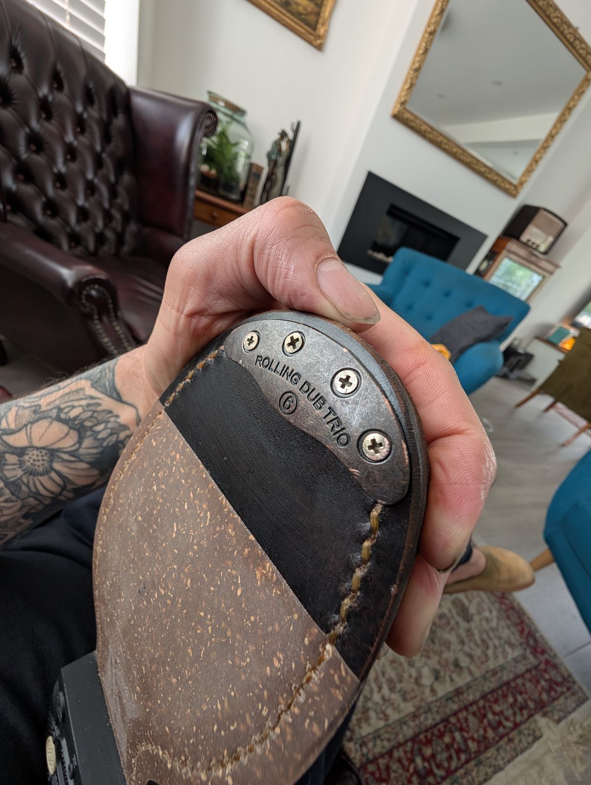 Photo by gilad on May 31, 2025 of the Rolling Dub Trio Casper Boot in Brown Vaccetta.