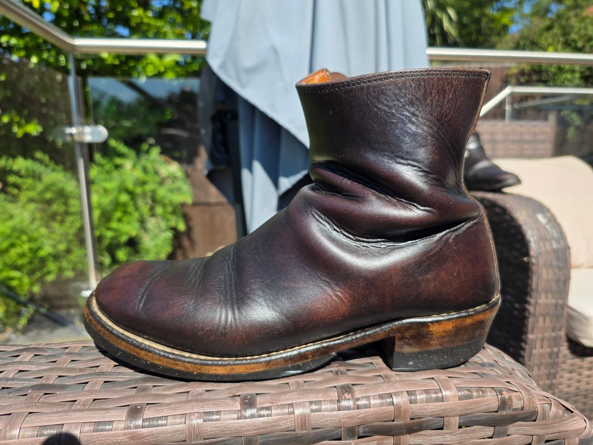 Photo by gilad on August 17, 2025 of the Rolling Dub Trio Casper Boot in Brown Vaccetta.