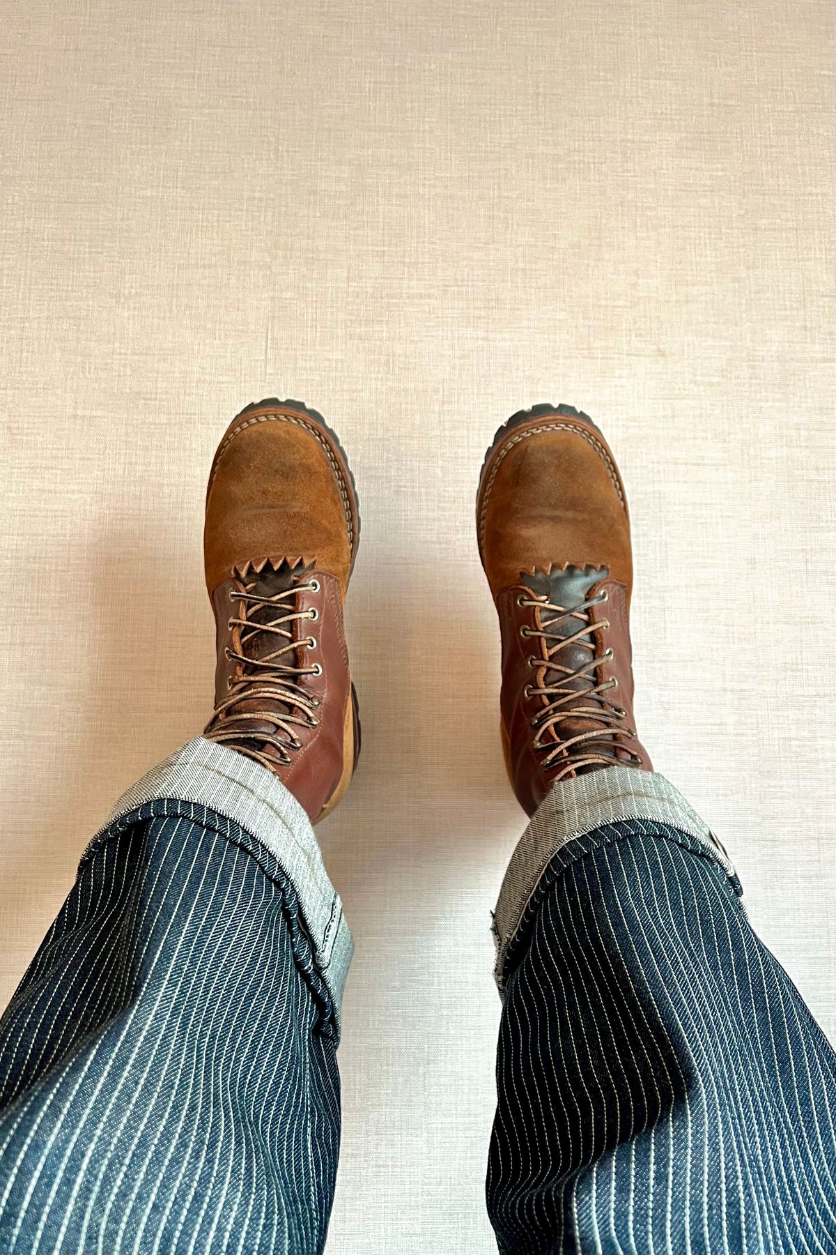 Photo by butcheredman on February 4, 2025 of the Nicks BuilderPro in Seidel 1964 Brown & Seidel 1964 Brown Roughout.