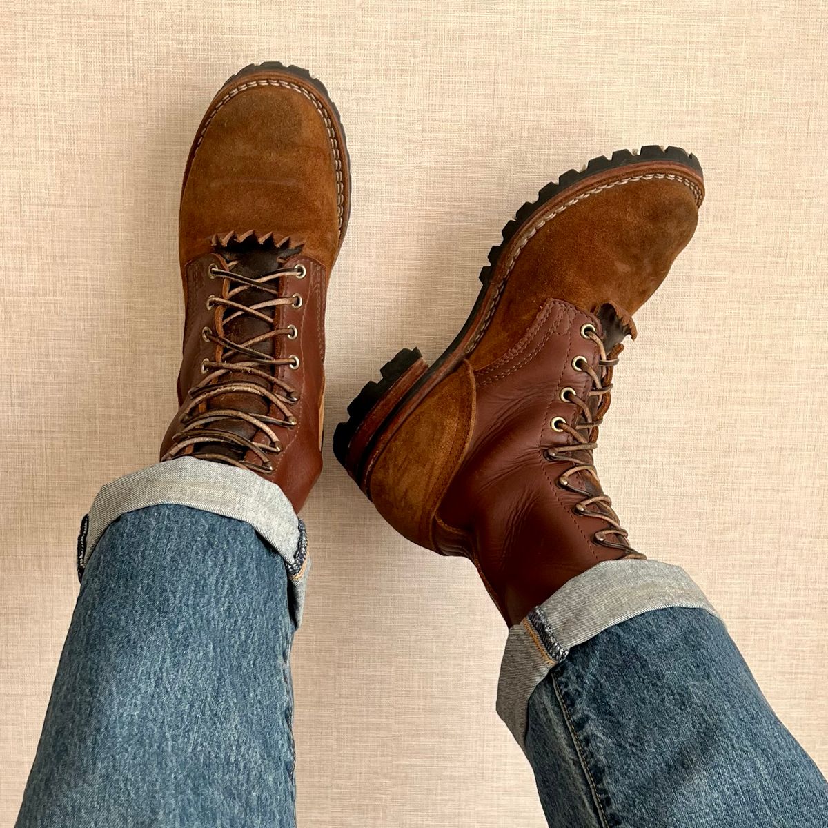 Photo by butcheredman on February 7, 2025 of the Nicks BuilderPro in Seidel 1964 Brown & Seidel 1964 Brown Roughout.