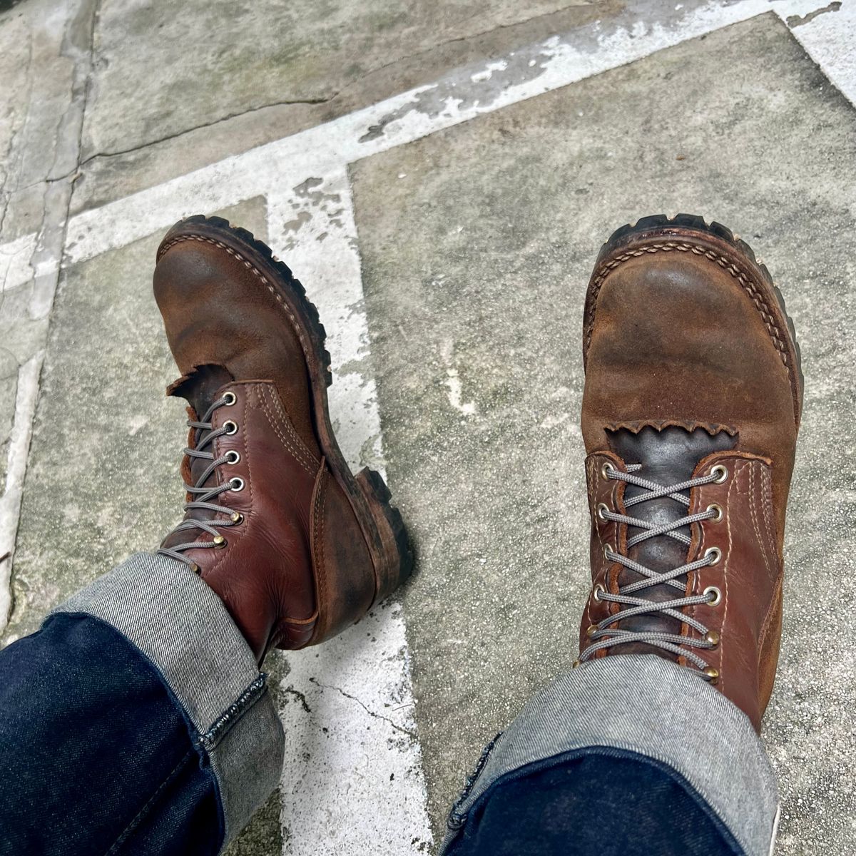 Photo by butcheredman on September 25, 2025 of the Nicks BuilderPro in Seidel 1964 Brown & Seidel 1964 Brown Roughout.
