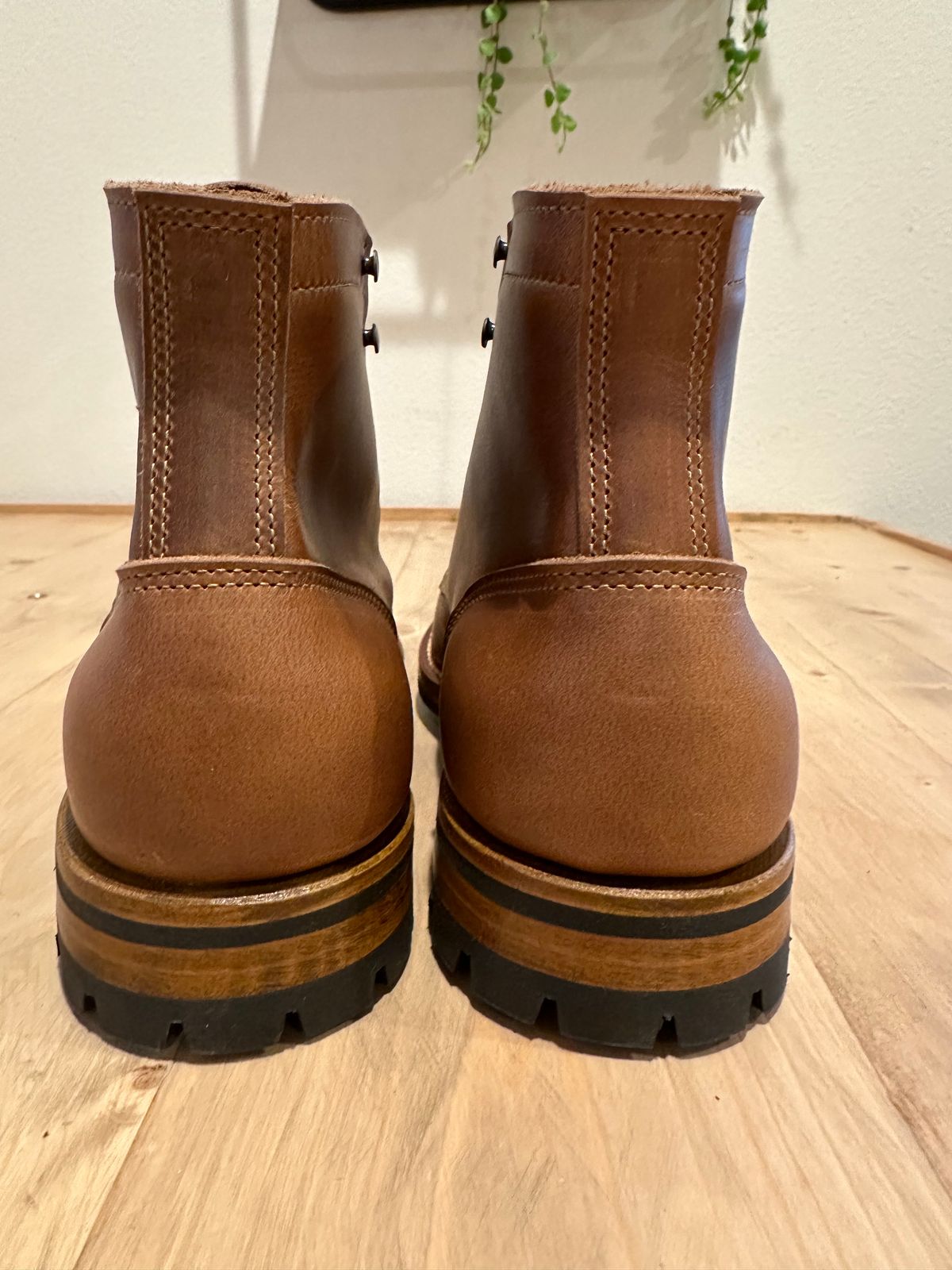 Photo by patrick_teana on November 6, 2024 of the Truman Plain Toe Boot in Sesame Double Shot.