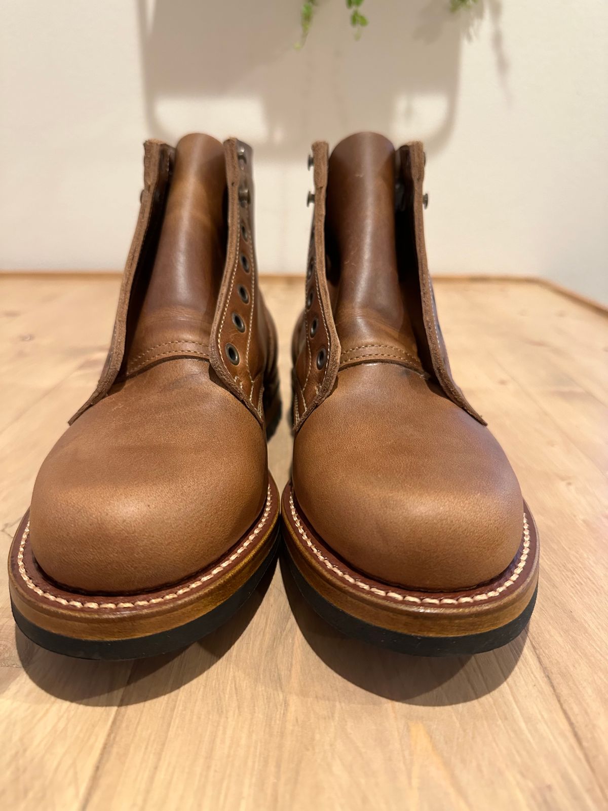 Photo by patrick_teana on November 6, 2024 of the Truman Plain Toe Boot in Sesame Double Shot.