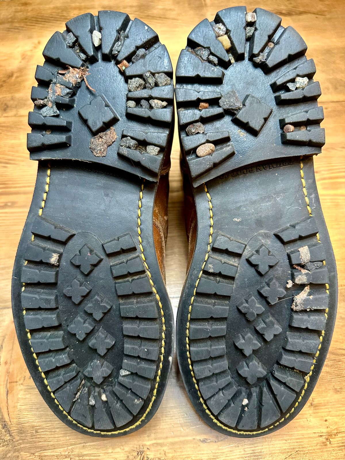 Photo by patrick_teana on January 3, 2025 of the Truman Plain Toe Boot in Sesame Double Shot.