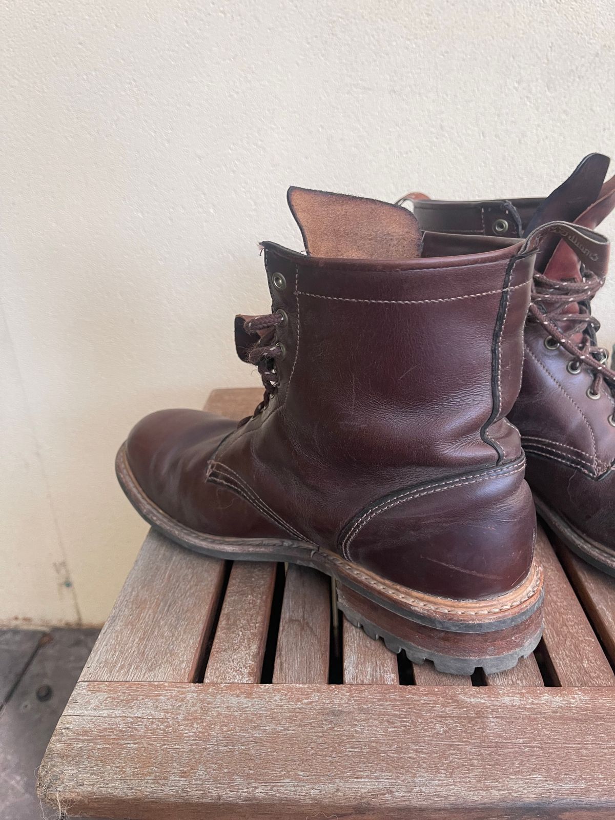 Photo by aussiebootboy on February 9, 2025 of the R.M. Williams Rigger Commander in Horween Brown Chromexcel.