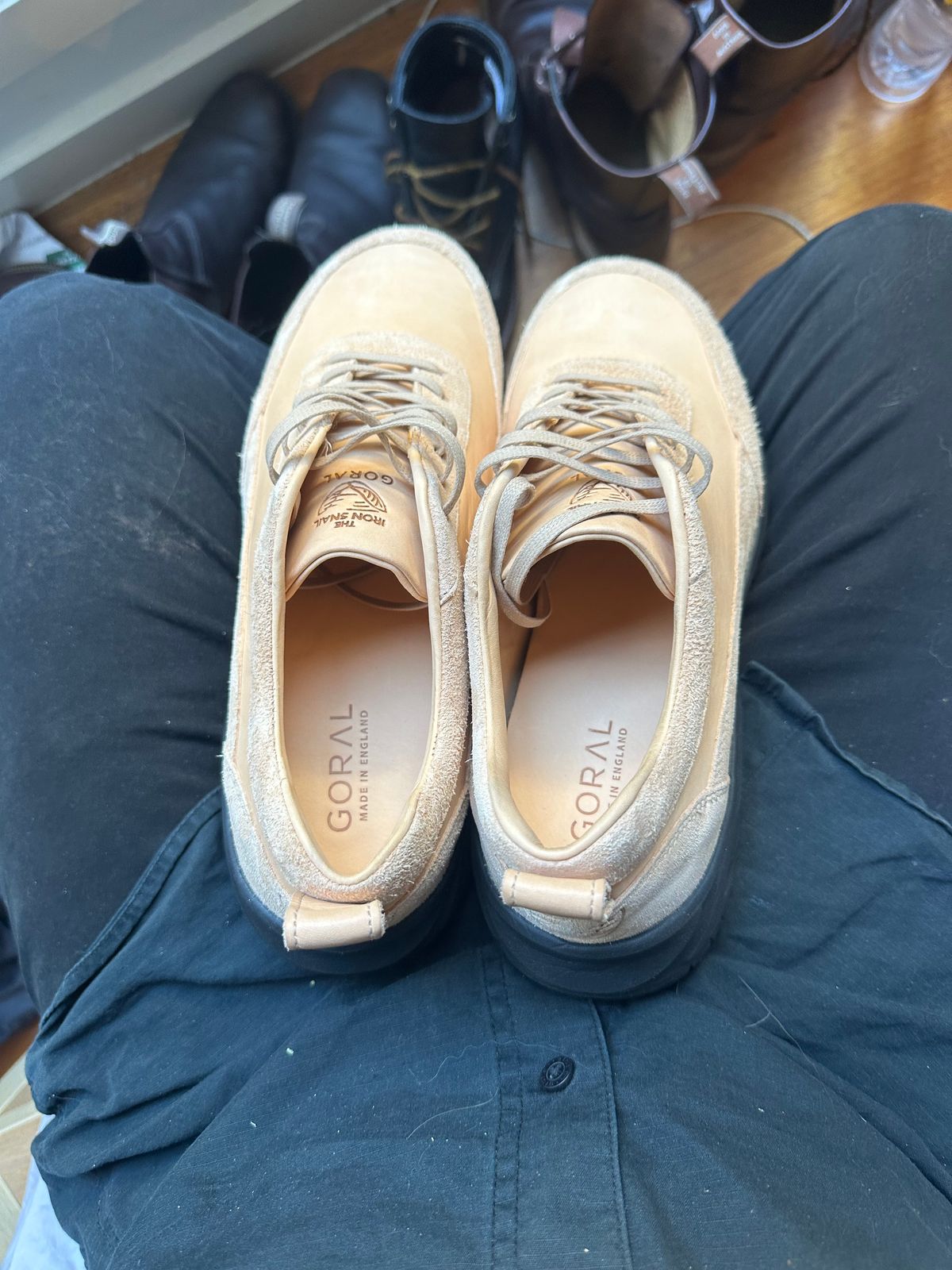 Photo by aussiebootboy on August 14, 2025 of the Goral Samara in Maryam Natural Veg Tan.