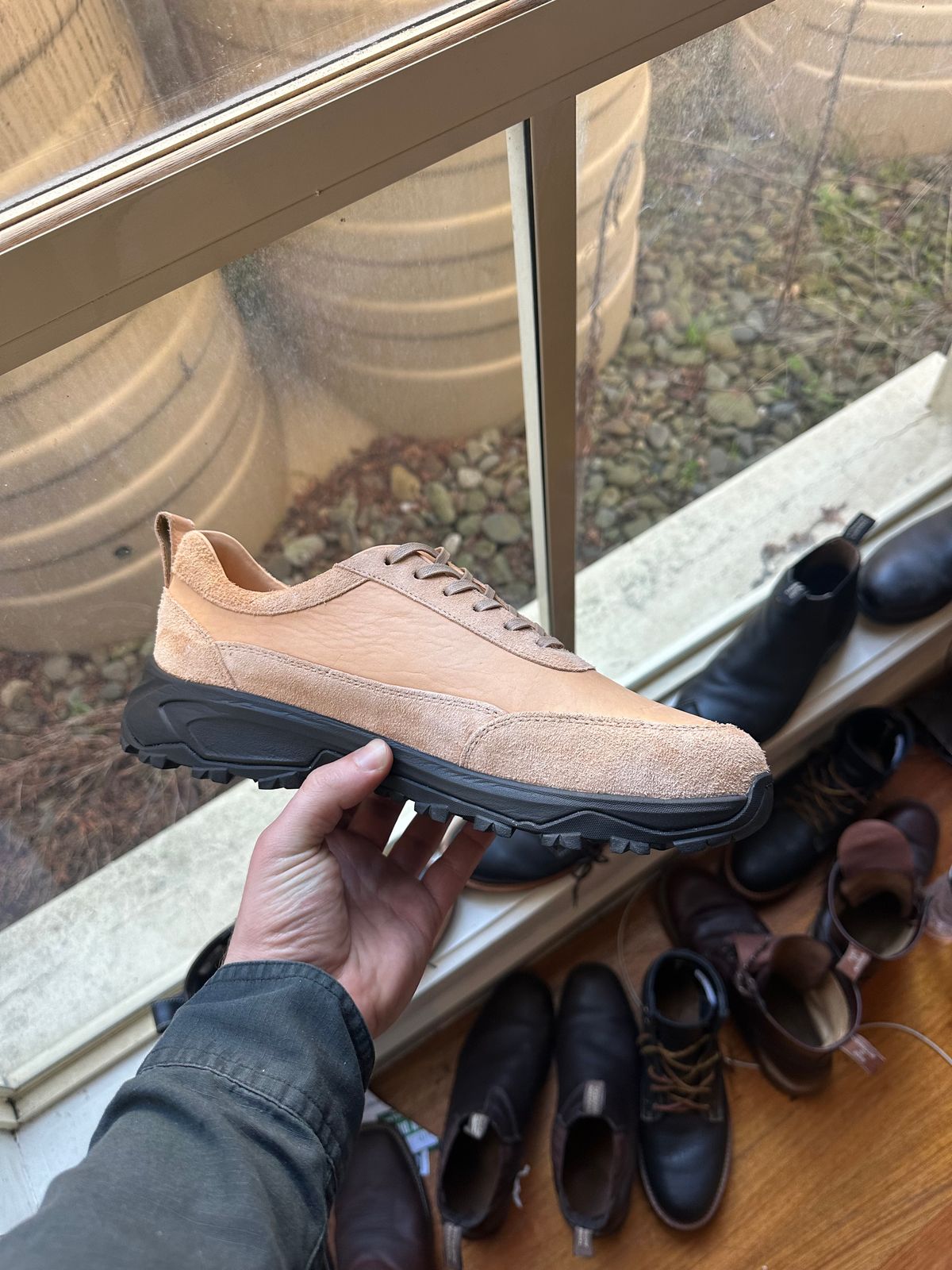 Photo by aussiebootboy on August 14, 2025 of the Goral Samara in Maryam Natural Veg Tan.
